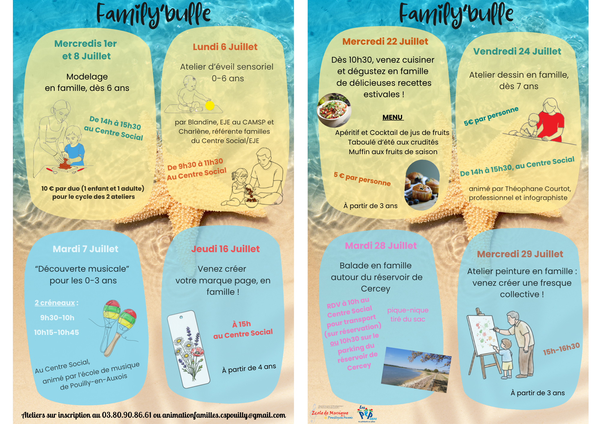 Les ateliers en famille " Family'bulle " Été 2026