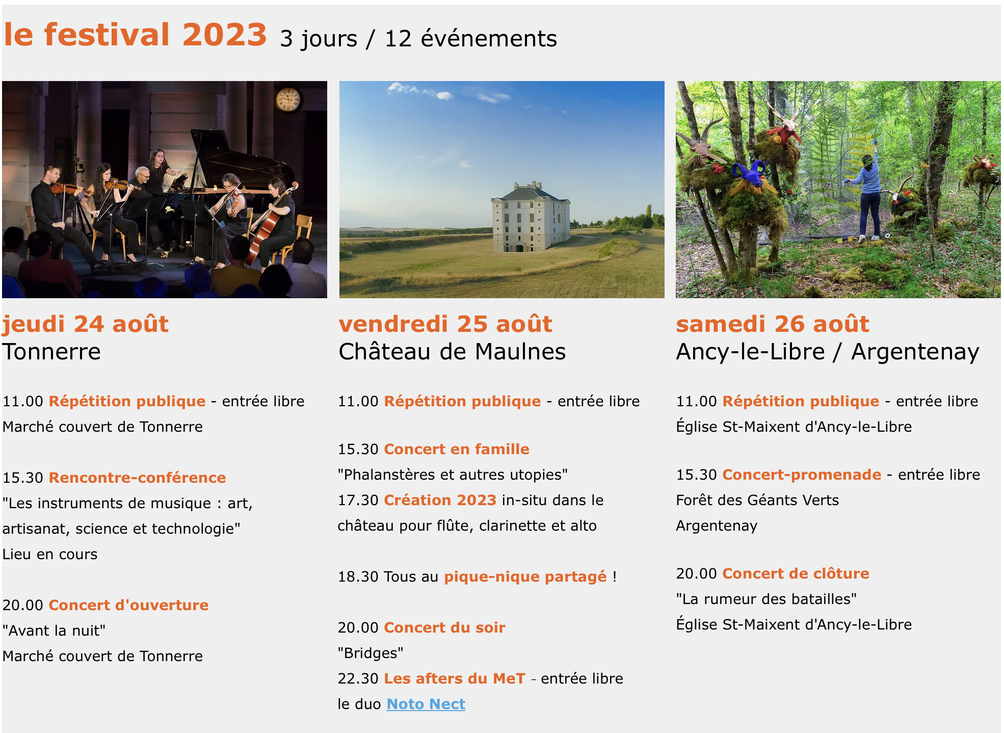 Festival Musiques en Tonnerrois
