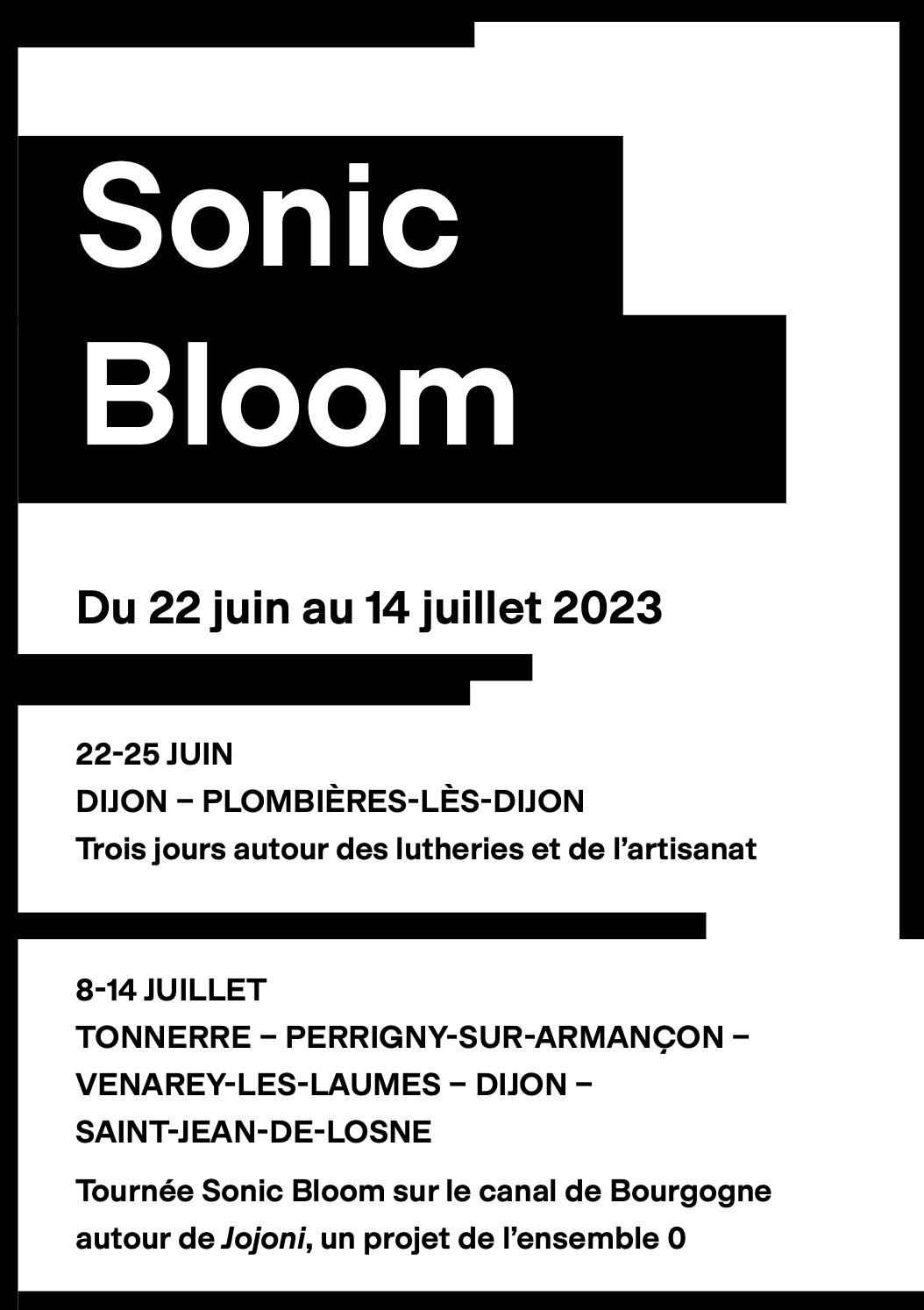 Festival Sonic Bloom Canal de Bourgogne 1