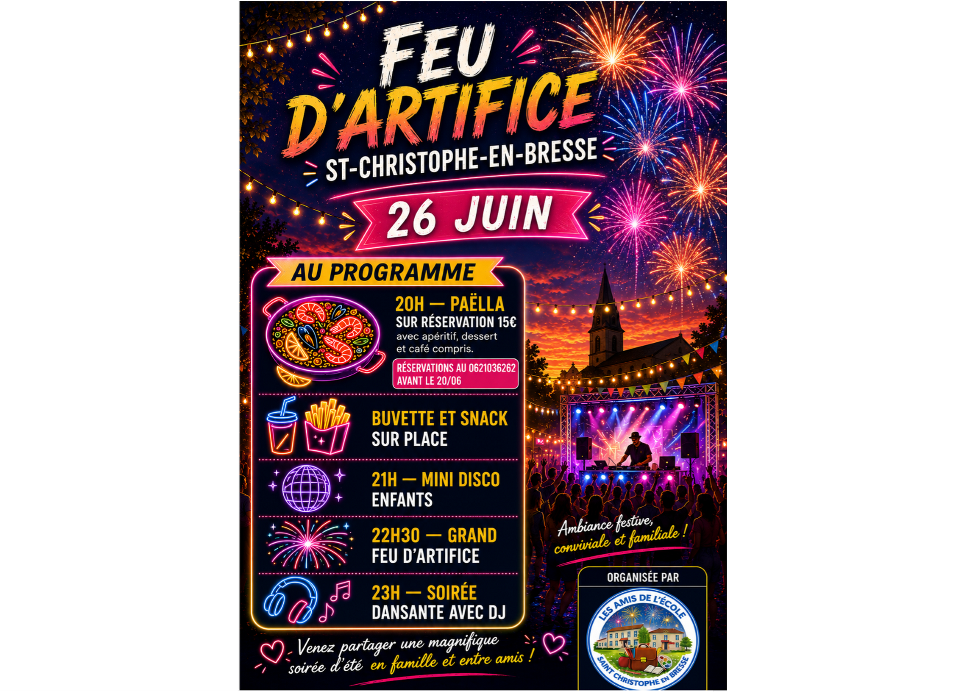 Soirée d'été - Feu d'artifice