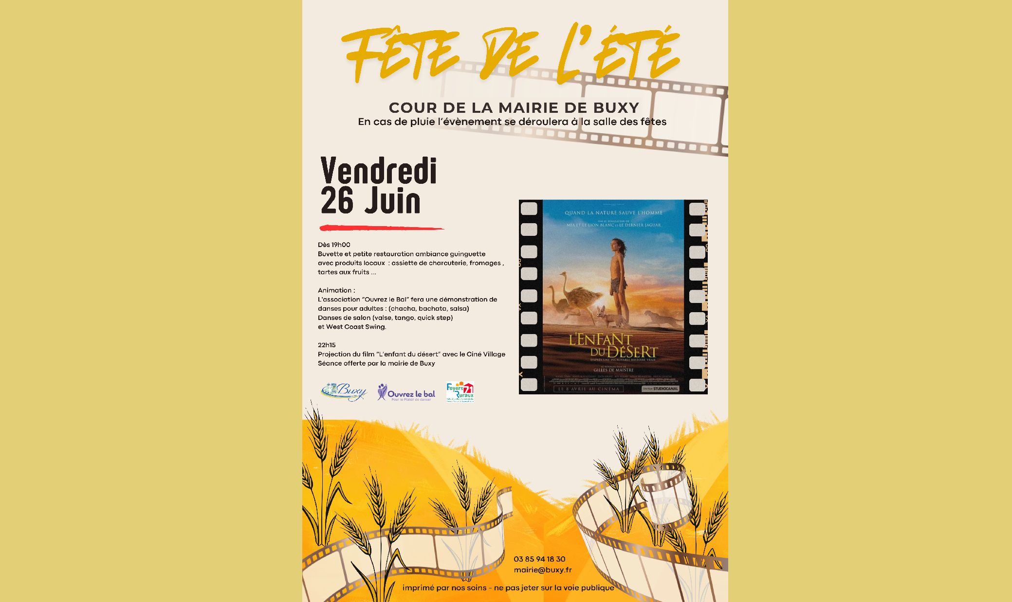 Fête de l'été : Cinéma en plein air et animations