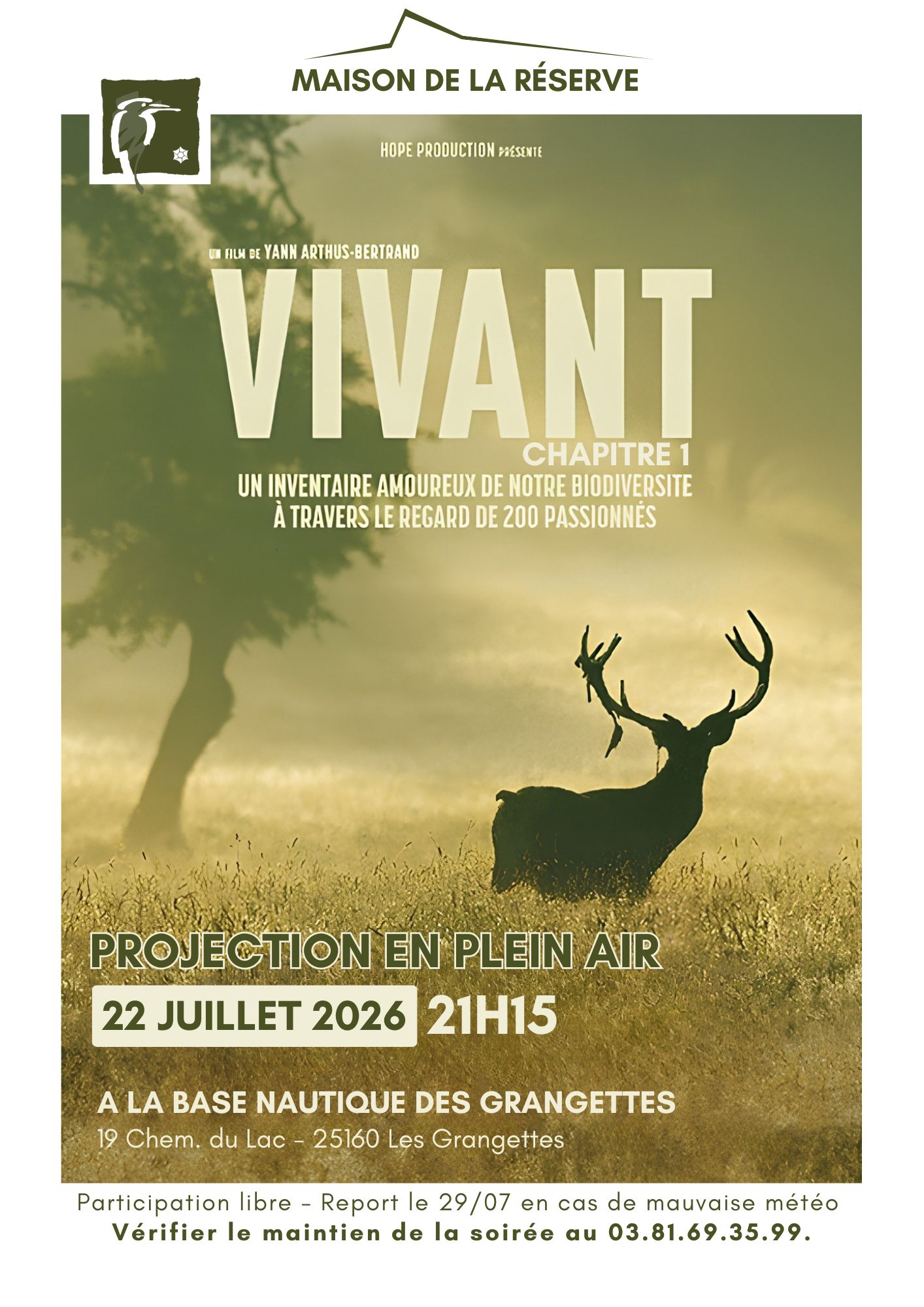 Documentaire "VIVANT" en plein air