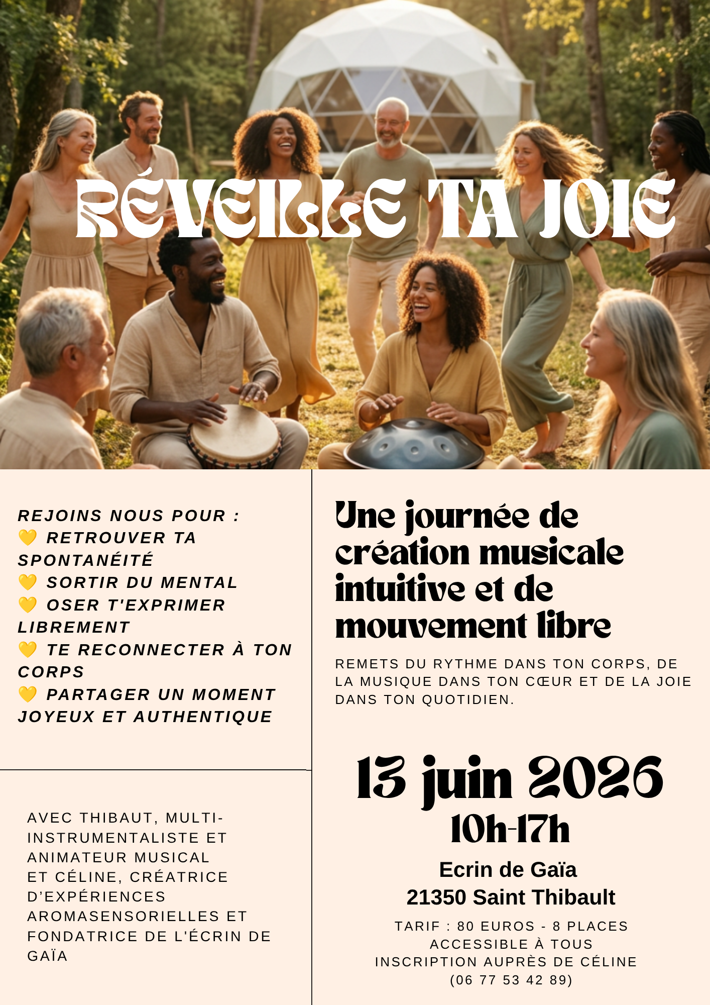Stage de musique intuitive et mouvement libre "Réveille ta joie"
