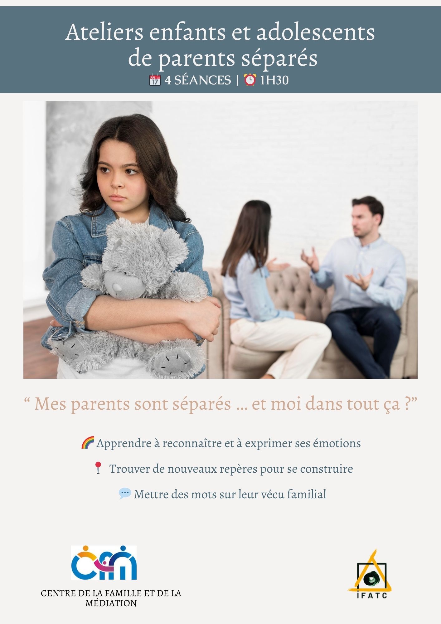 Ateliers de Groupe de Parole pour Enfants et adolescents de Parents Divorcés
