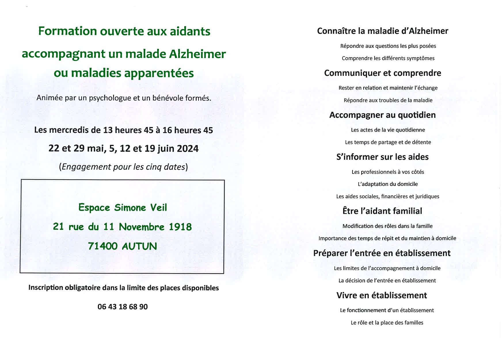 Manifestation France Alzheimer - Flyer