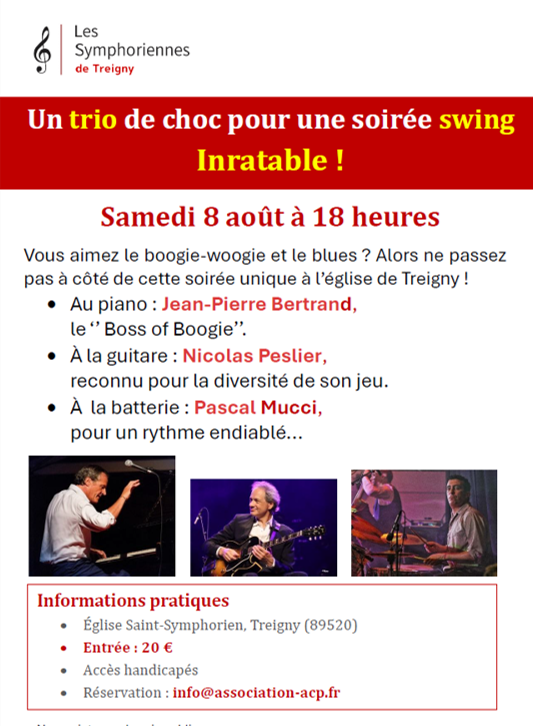 Un trio de choc pour une soirée swing !
