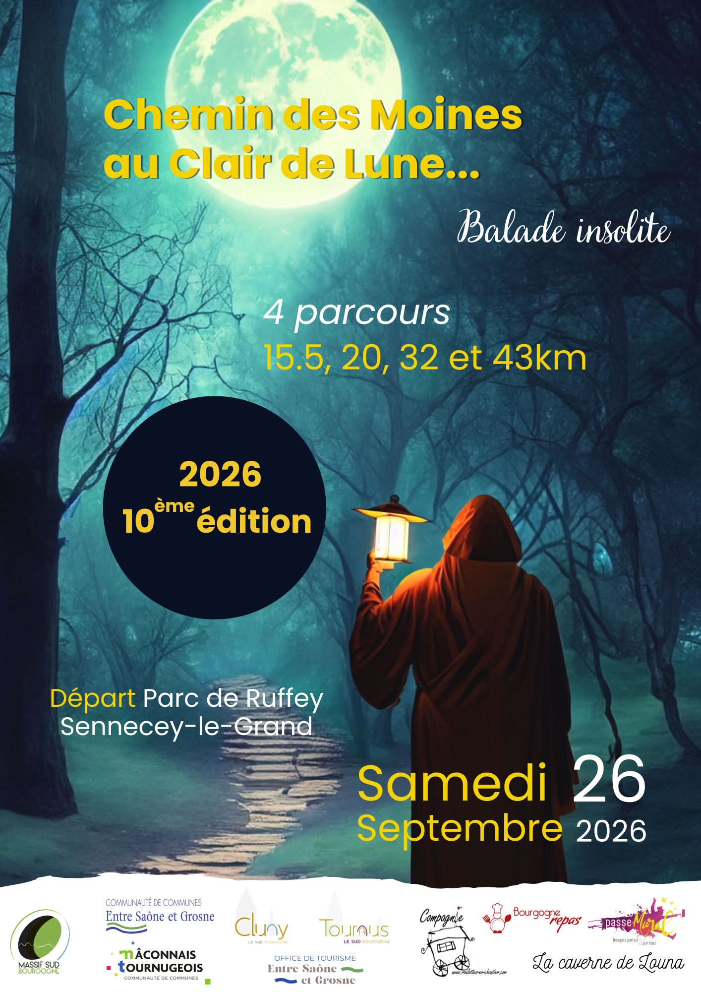 Randonnée Nocturne du Chemin des Moines au Clair de Lune