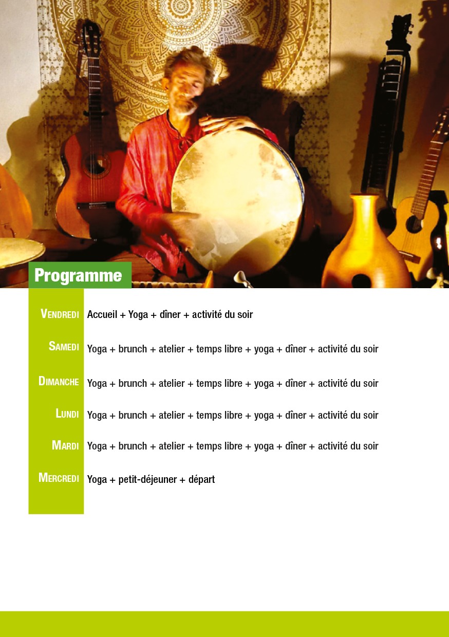 Programme séjour Yoga - son & voix