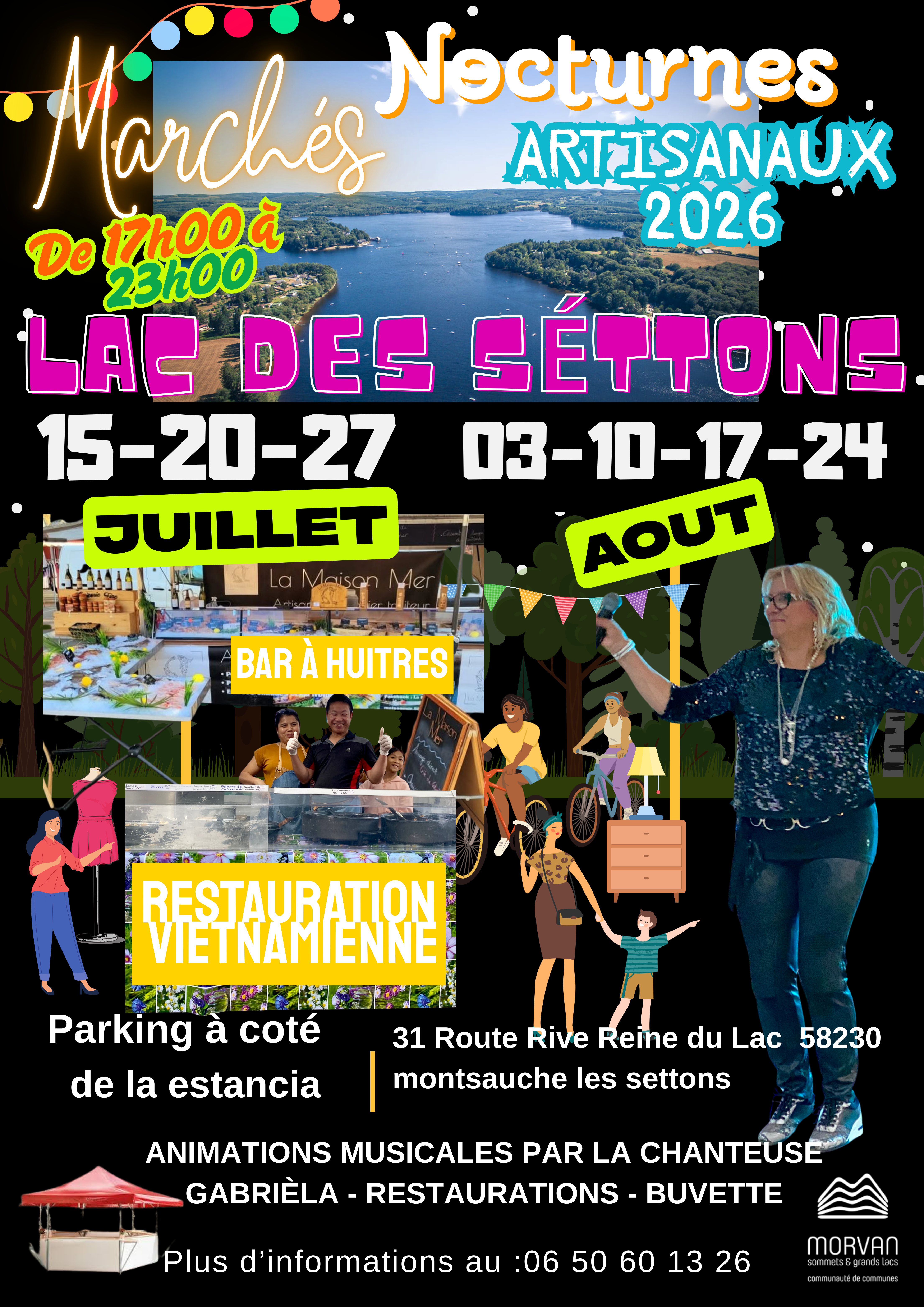 Marchés nocturnes au lac des Settons