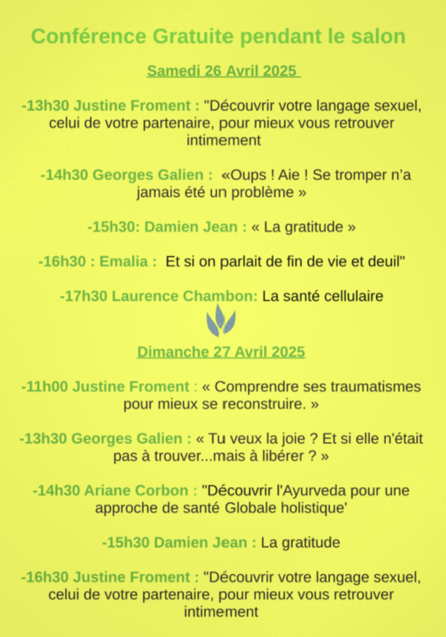 Conférence pendant le salon
