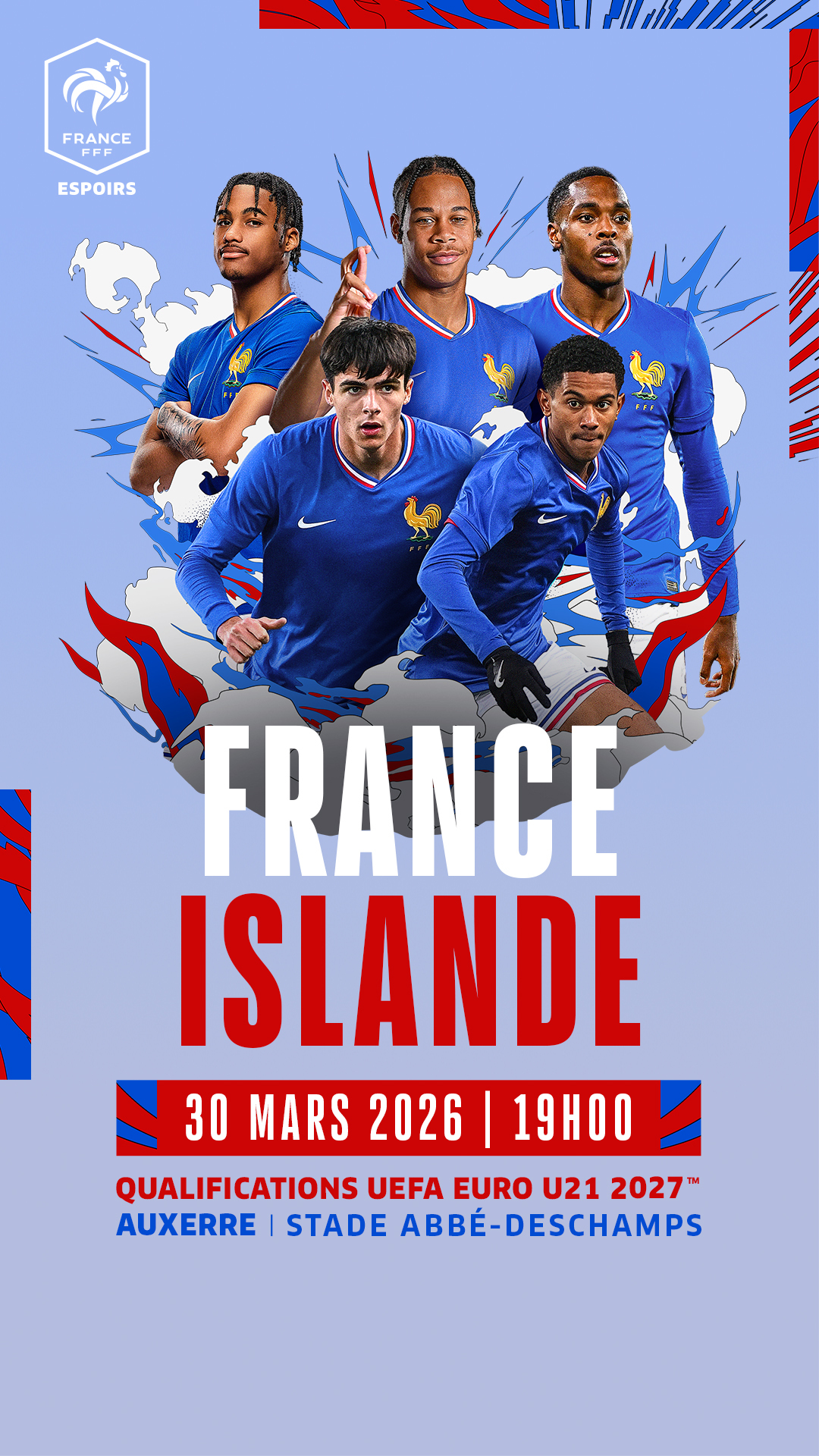 Match France vs Islande - Equipe de France Espoirs