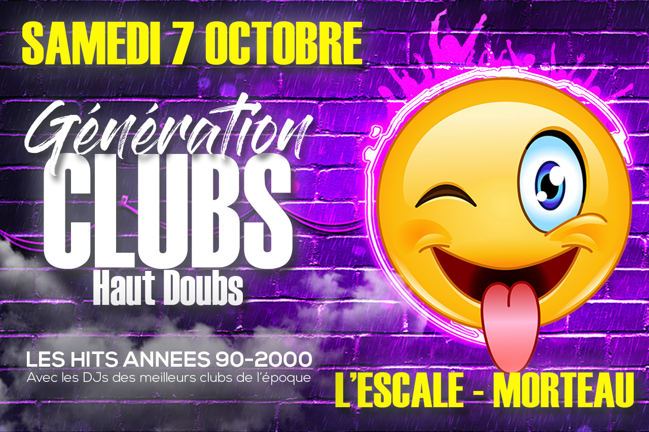 Génération Clubs Haut Doubs - samedi 7 octobre - L'Escale Morteau