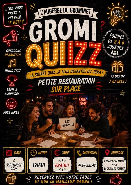 Gromi Quizz Auberge du Grominet
