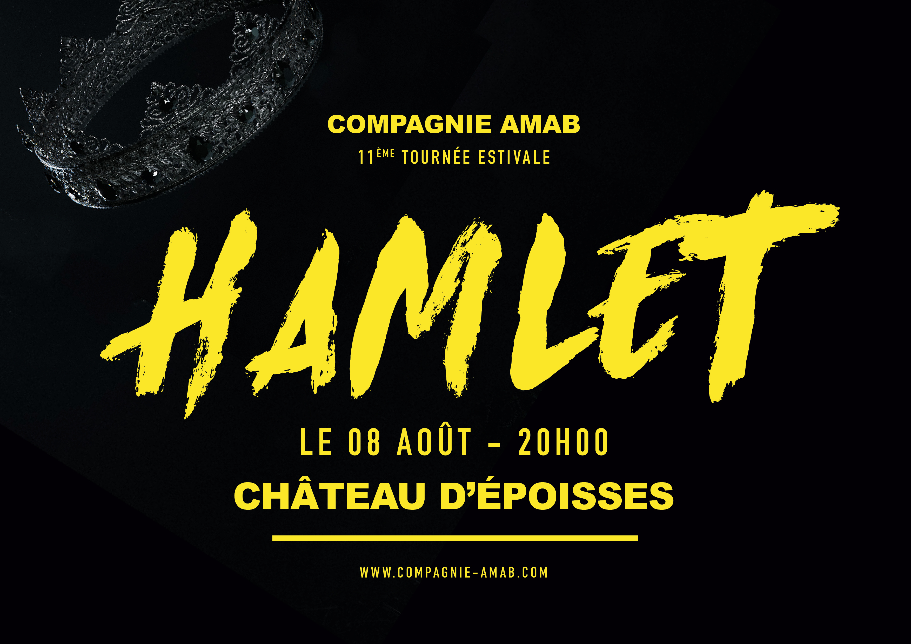 Théâtre de plein-air au Château d'Époisses - HAMLET de Shakespeare par la compagnie AMAB