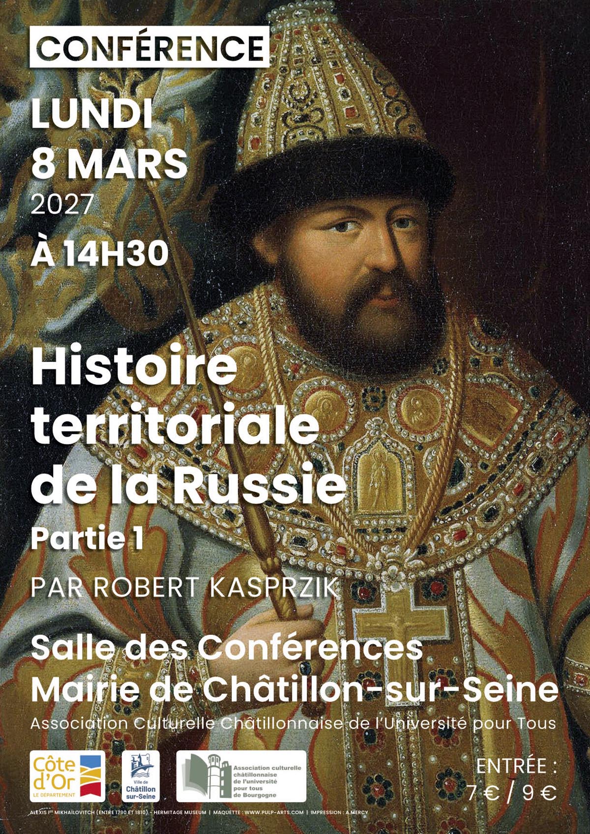 Conférence "Histoire territoriale de la Russie partie 1 : de la Rous à Catherine II (IXe-XVIIIe s)"