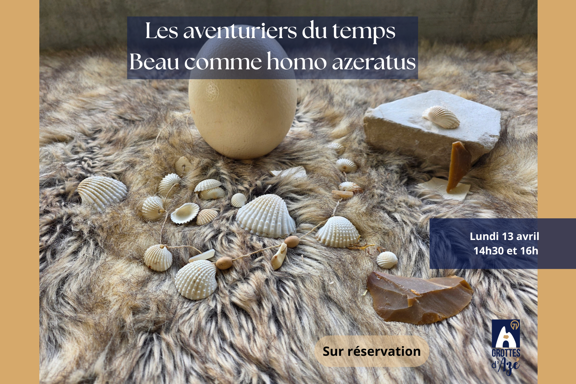 Atelier les aventuriers du temps : beau comme homo azeratus