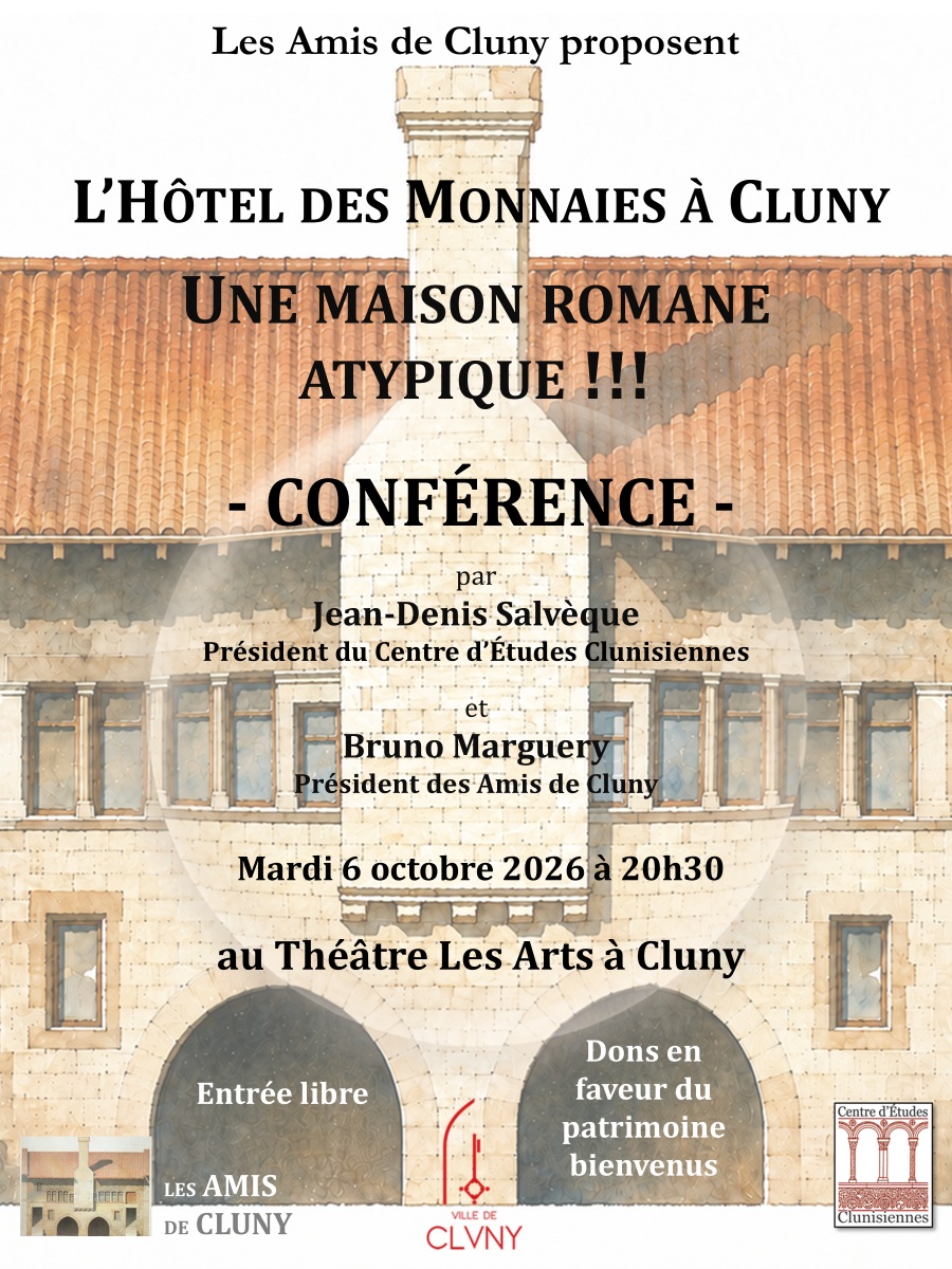 Conférence : L’Hôtel des Monnaies à Cluny - Une maison romane atypique !