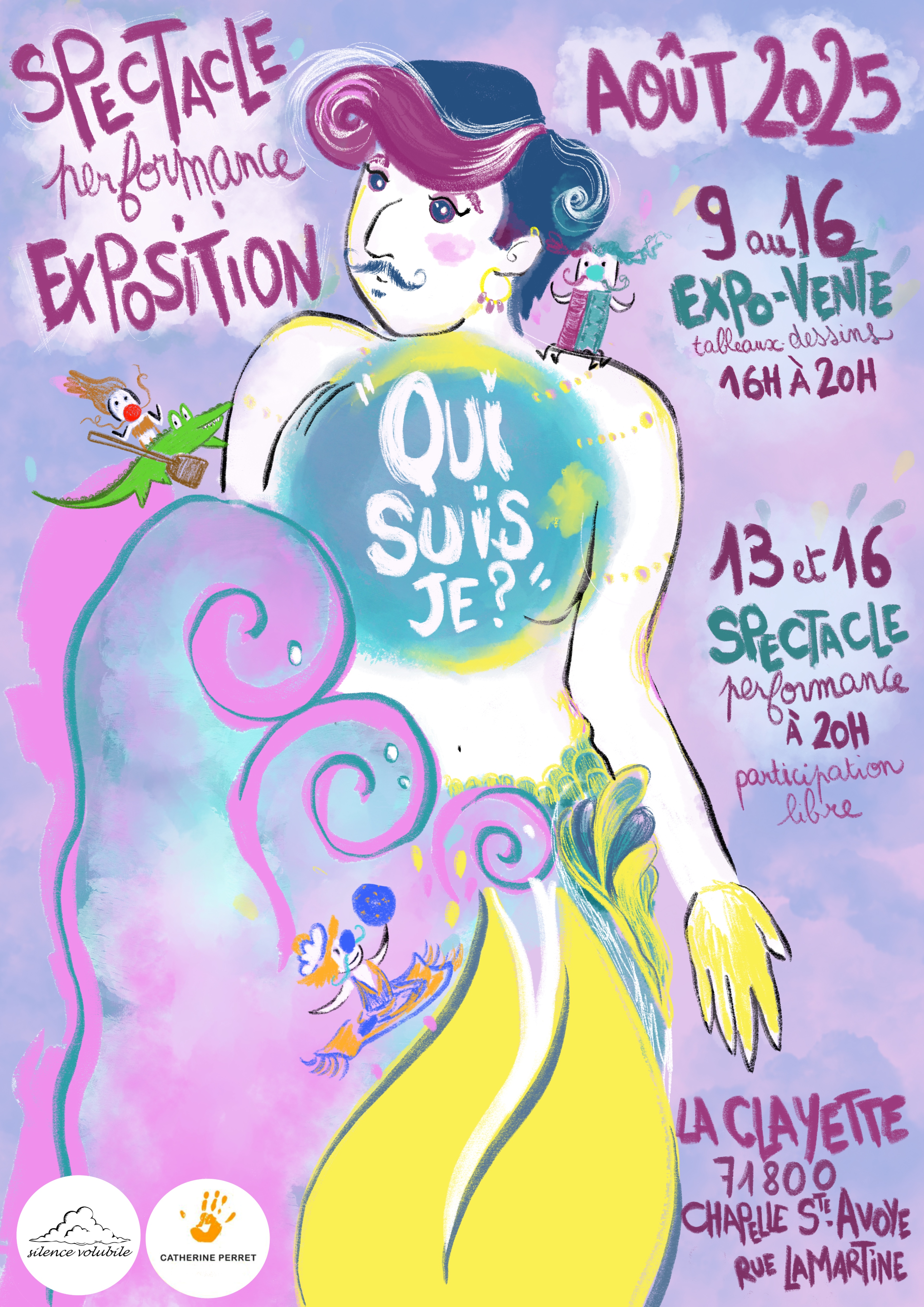 L'affiche de l'exposition et des spectacle qui suis-je?