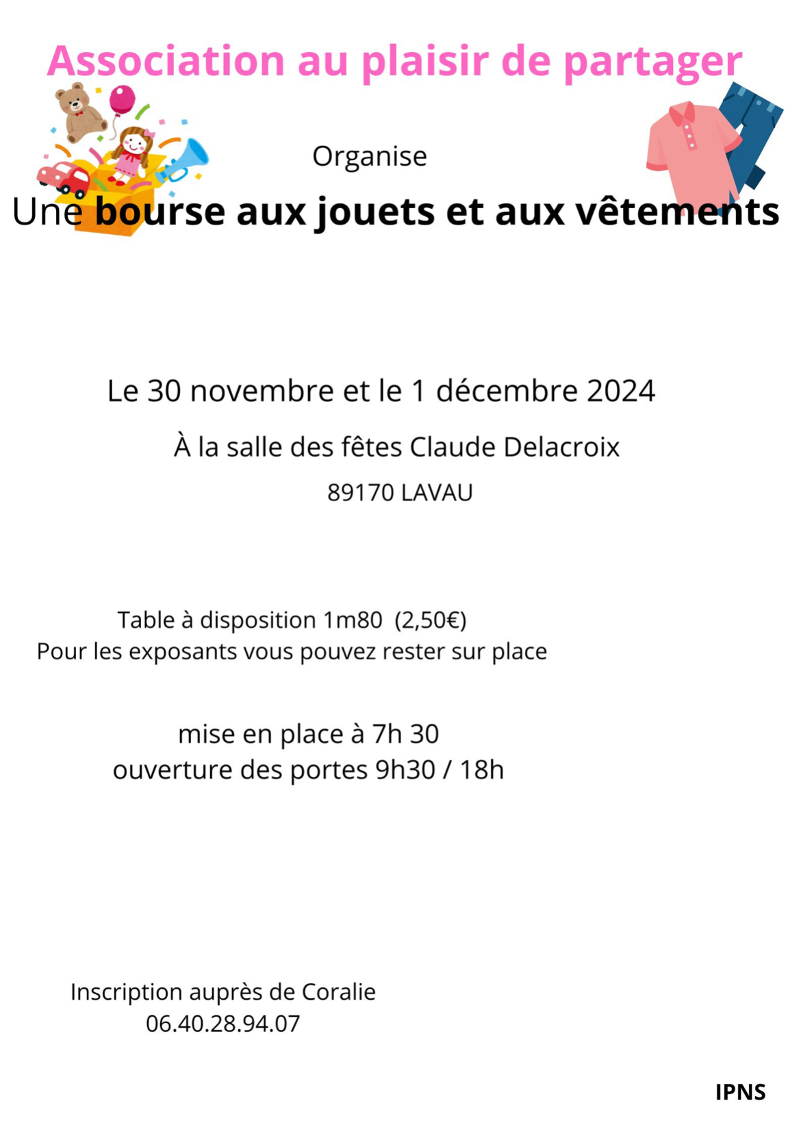 Bourse aux jouets et aux vêtements