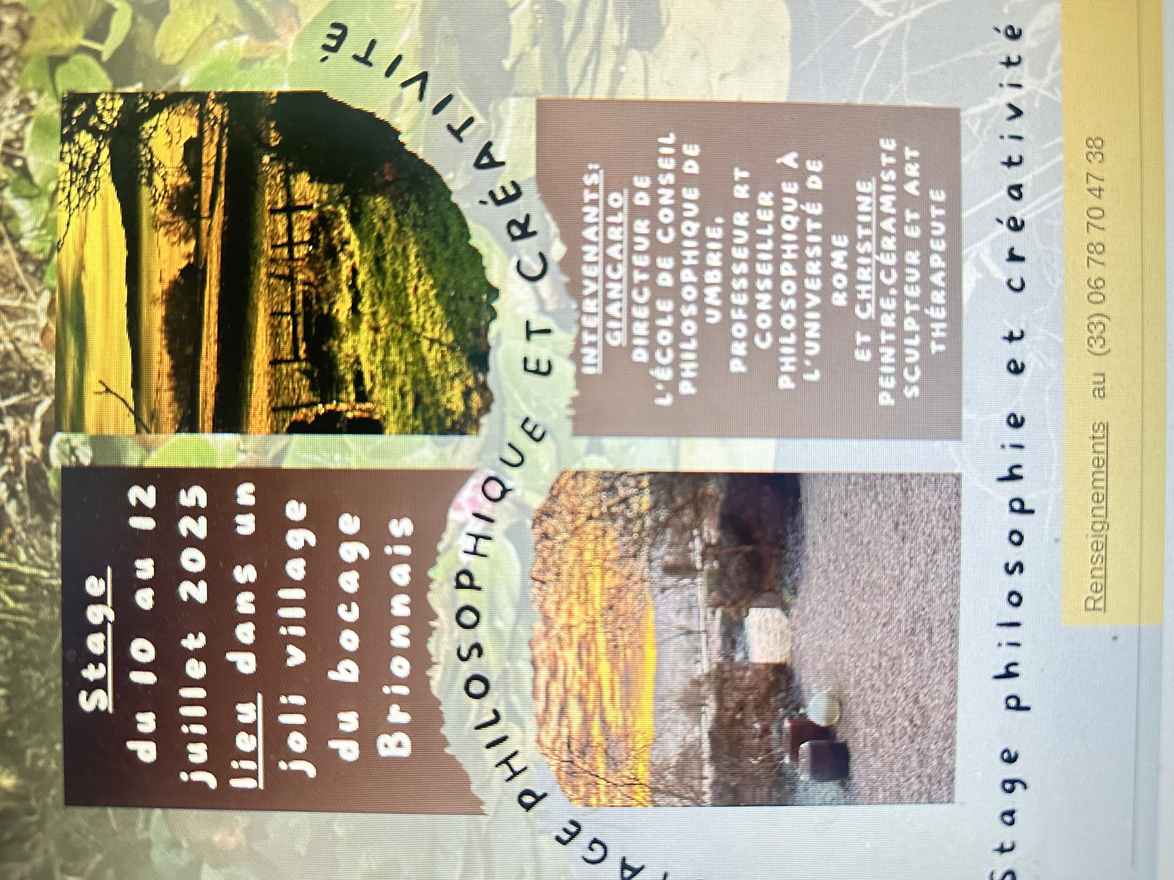 Stage philosophie et créativité 