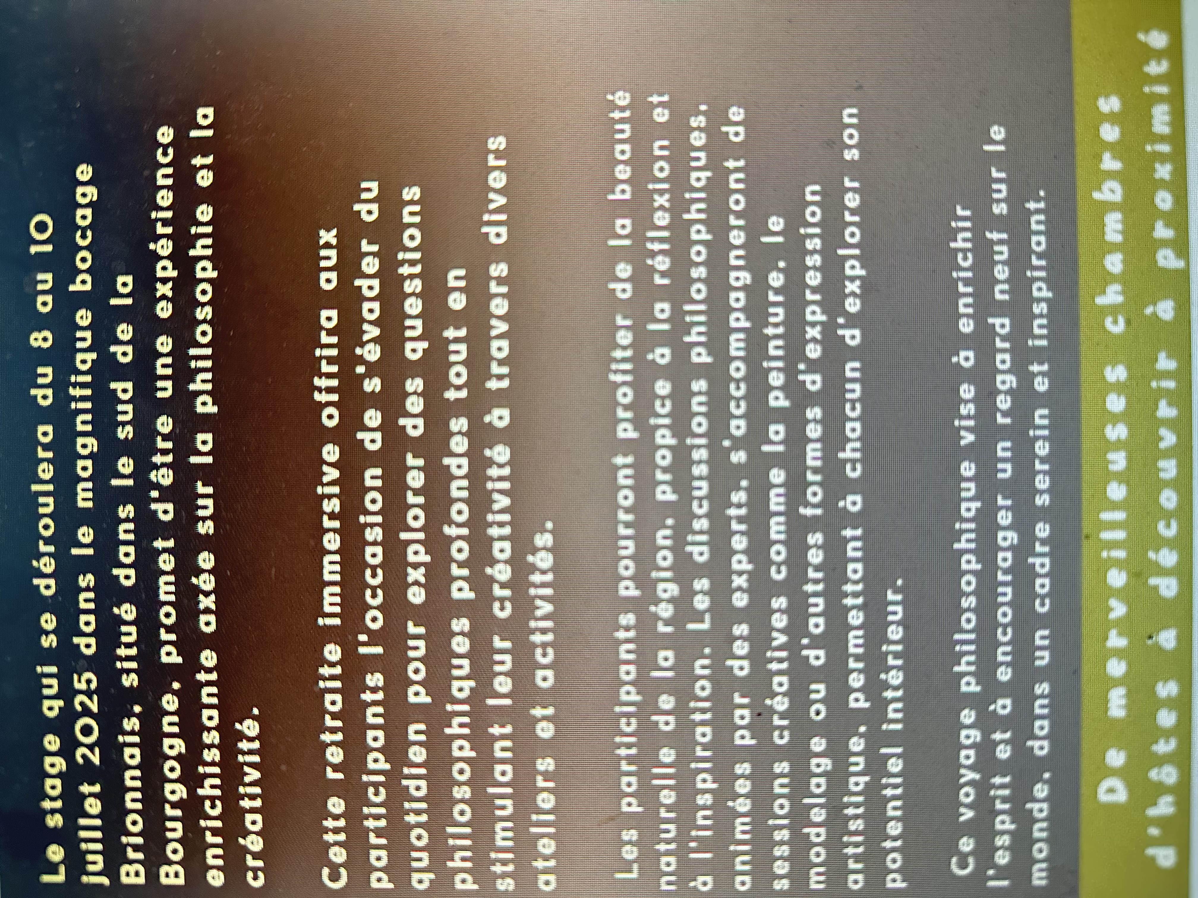 Stage philosophie et créativité 