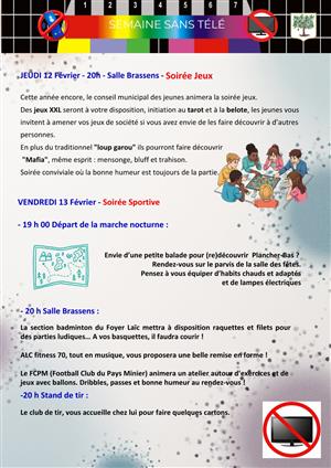 9ème Semaine sans télé à Plancher-Bas