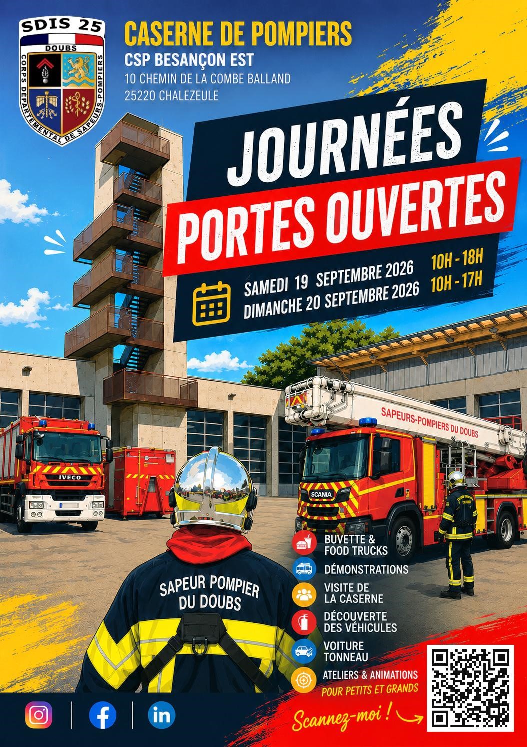 PORTES OUVERTES POMPIERS BESANCON 2026