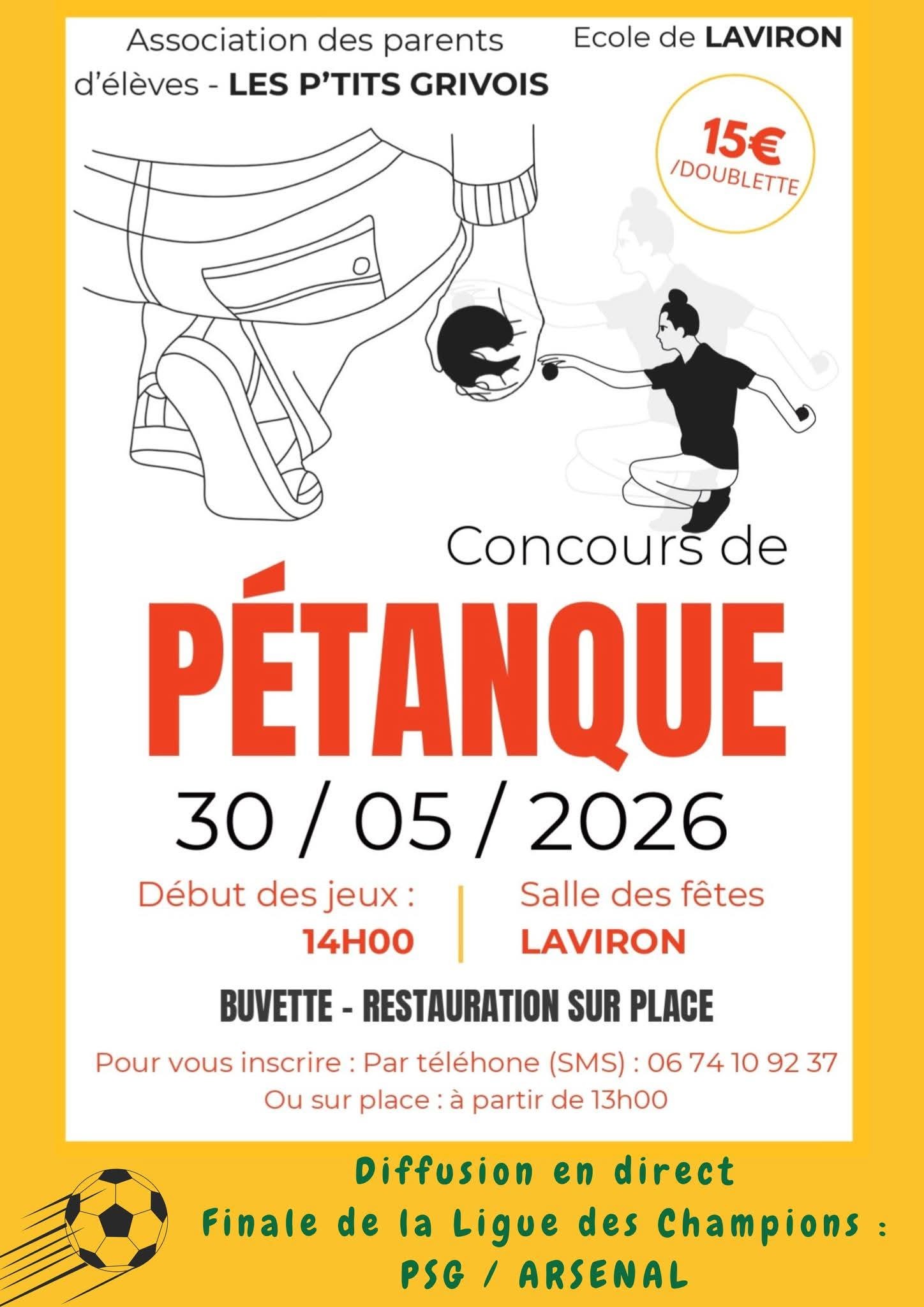 Concours de pétanque — visuel événement