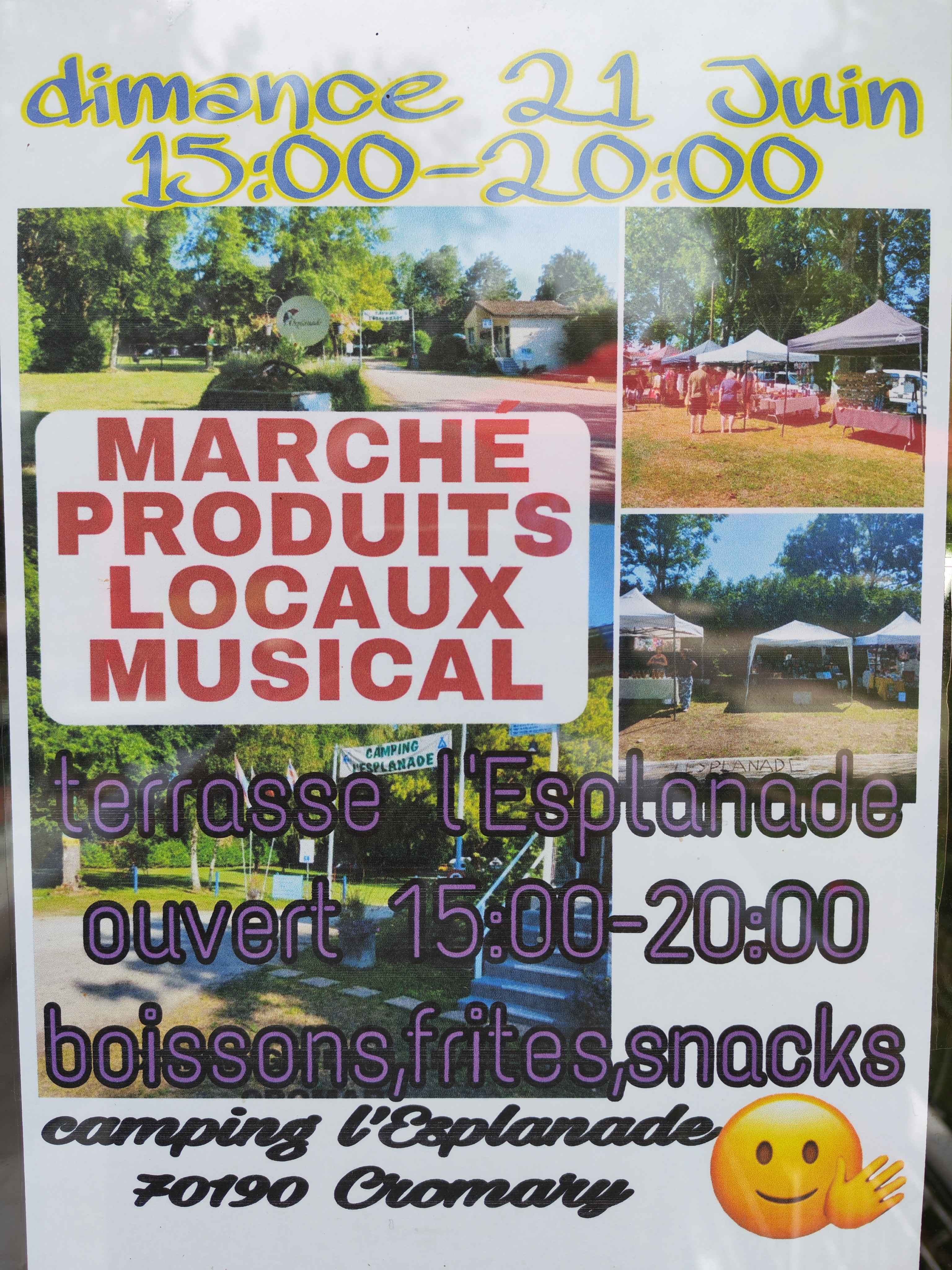Marché produits locaux musical