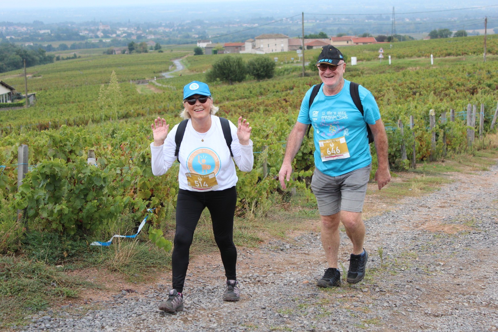 Randonneurs sur le parcours