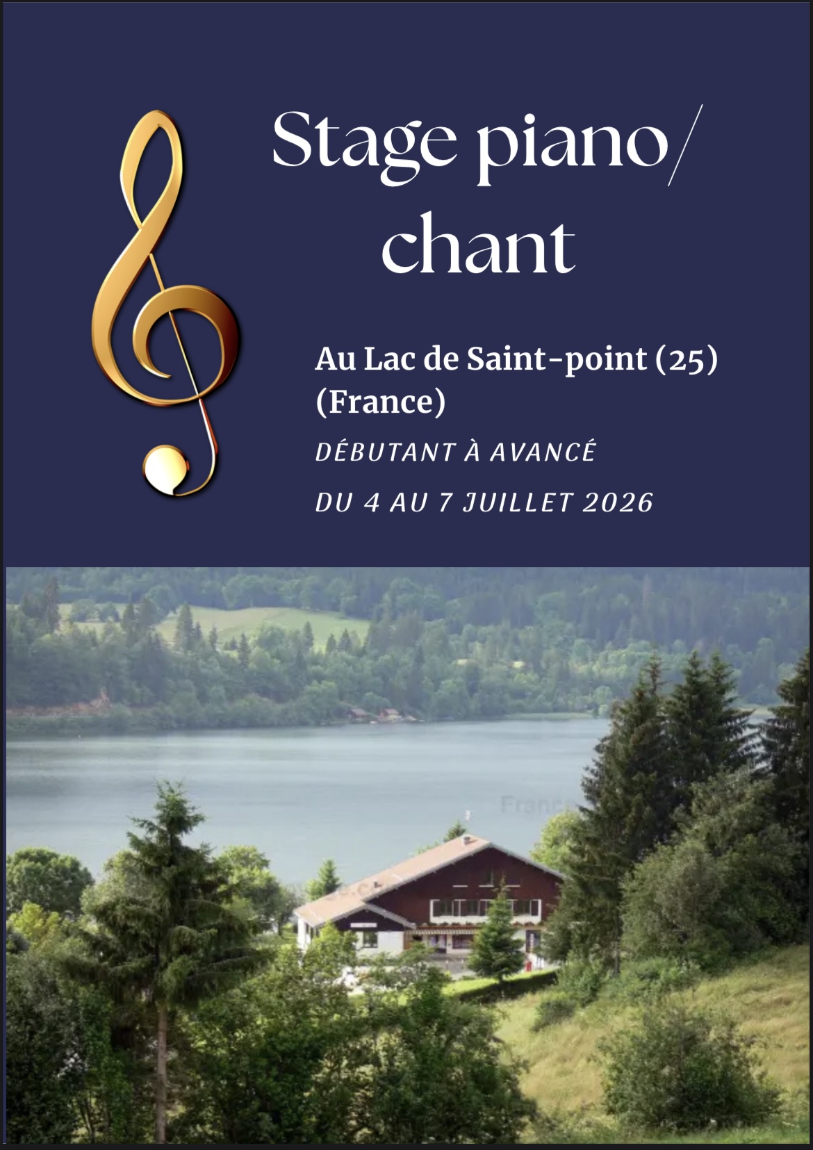Stage de piano et/ou chant pour adultes de tous niveaux