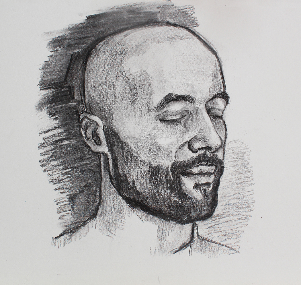 Portrait au fusain 