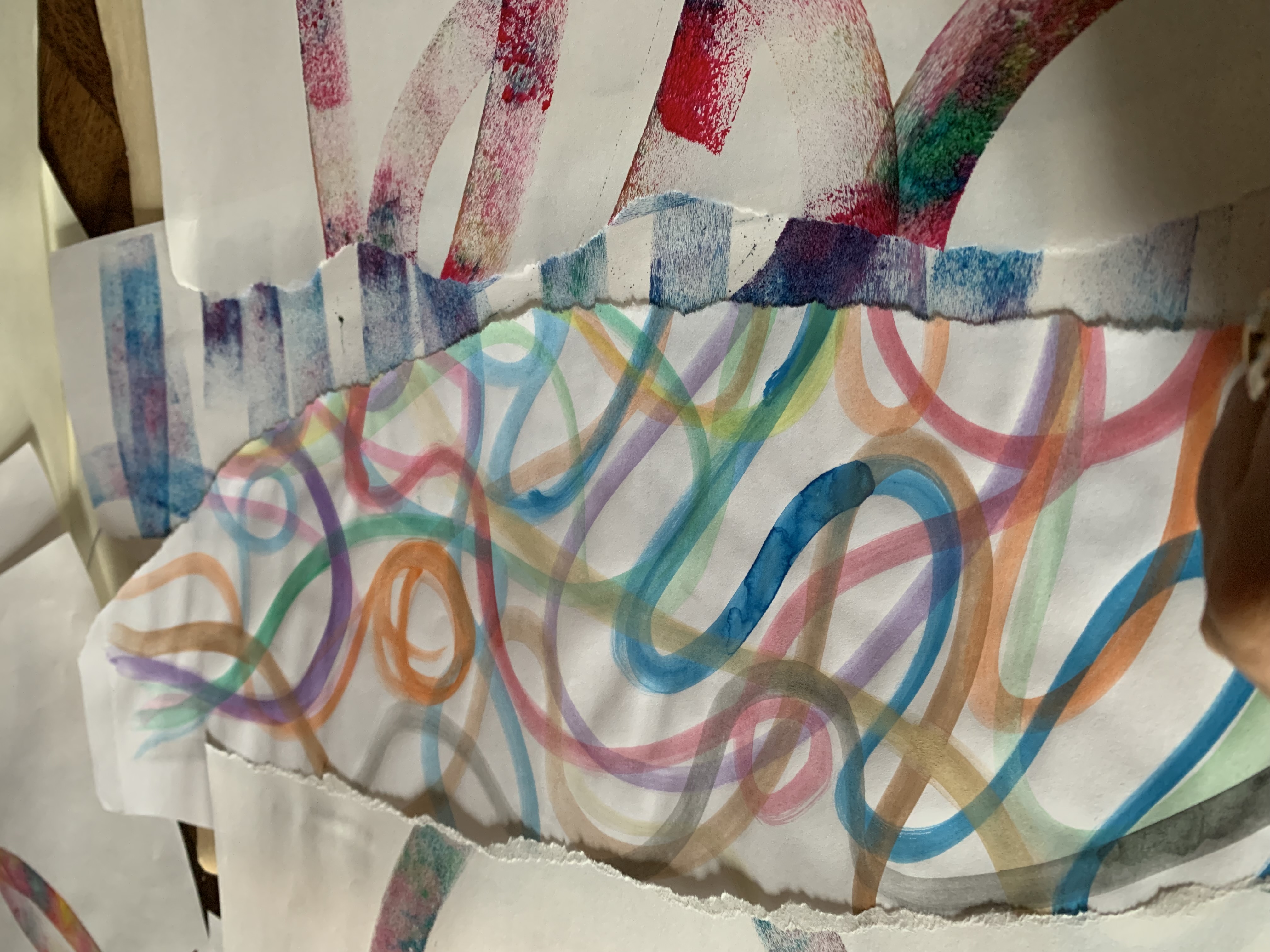 Atelier Lignes de vie - Dessin intuitif et collage