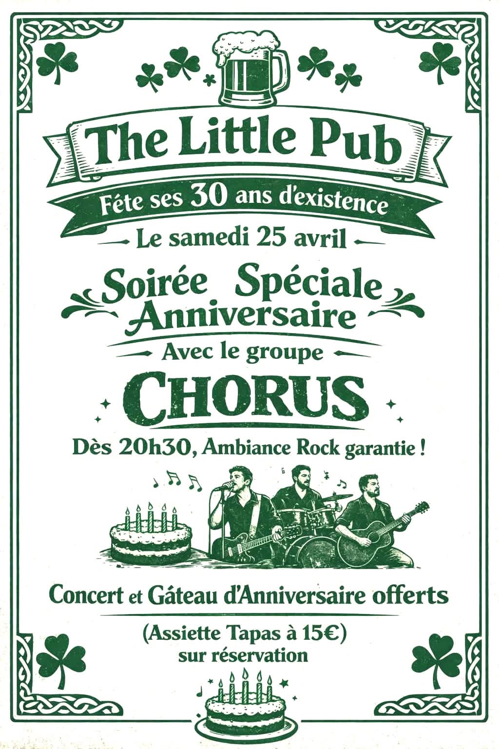 Soirée 30 ans du Little Pub — visuel événement