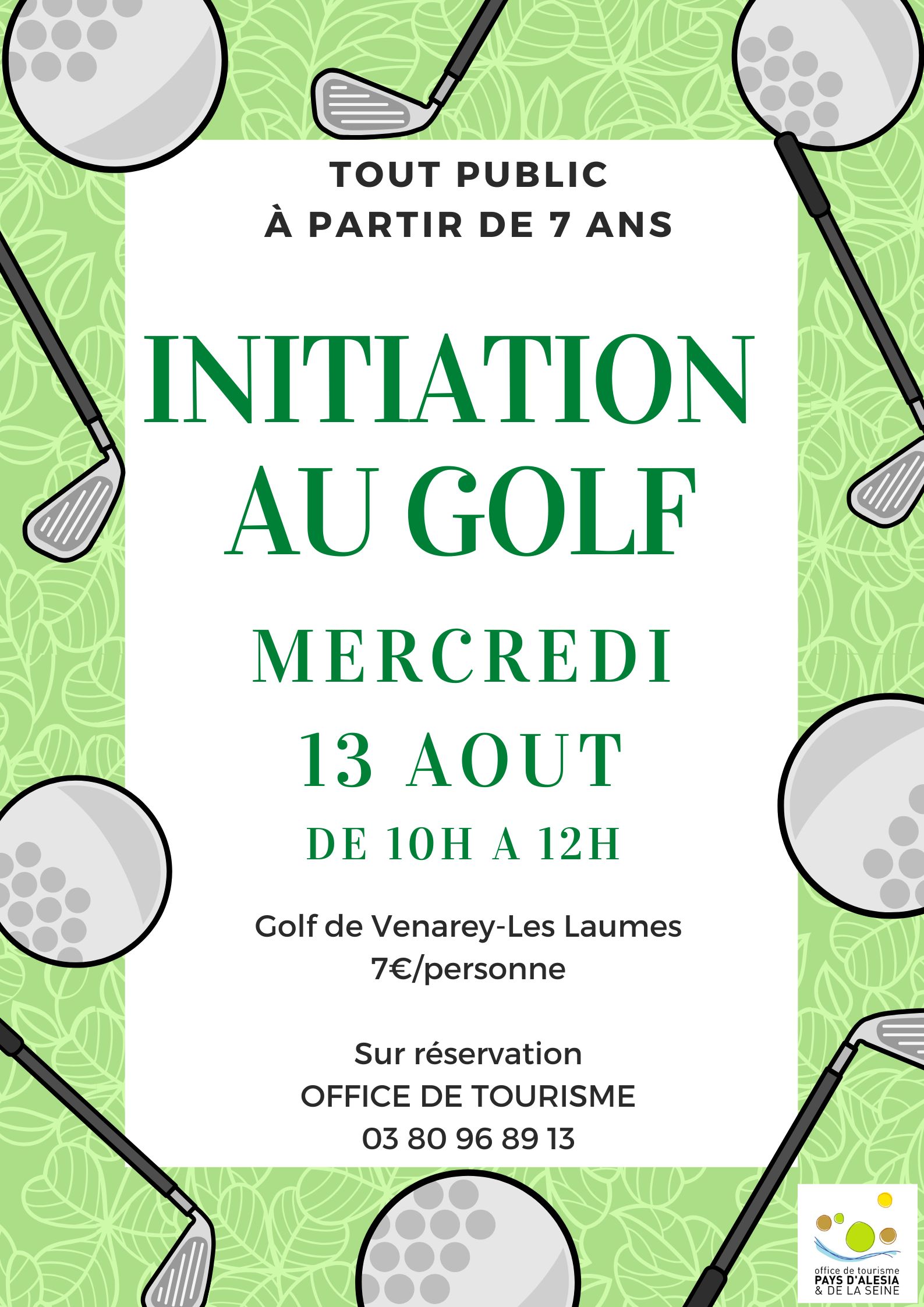 Vert Balle Golf Affiche - 1