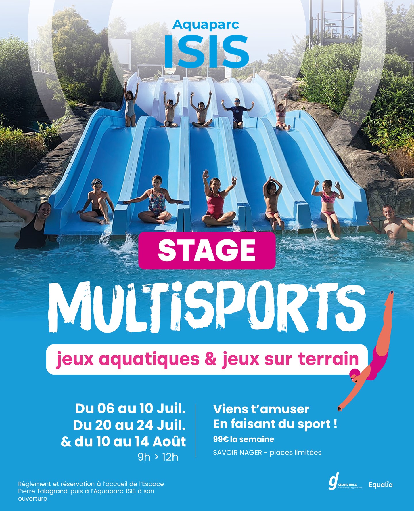 Stage Sportif Aquaparc ISIS — visuel événement