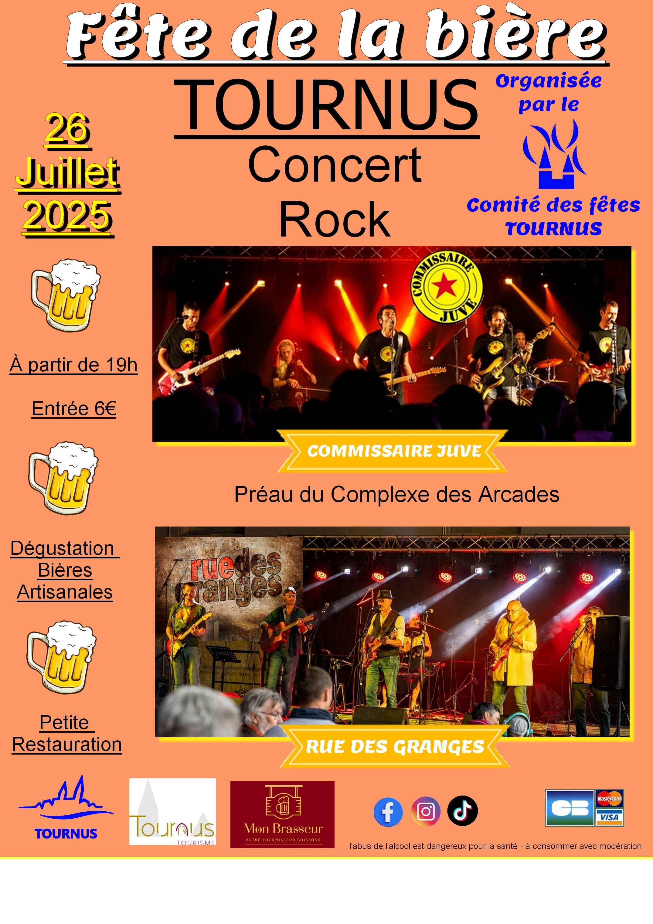 Fête de la bière du samedi 26 juillet 2025 de 18h à 1h.