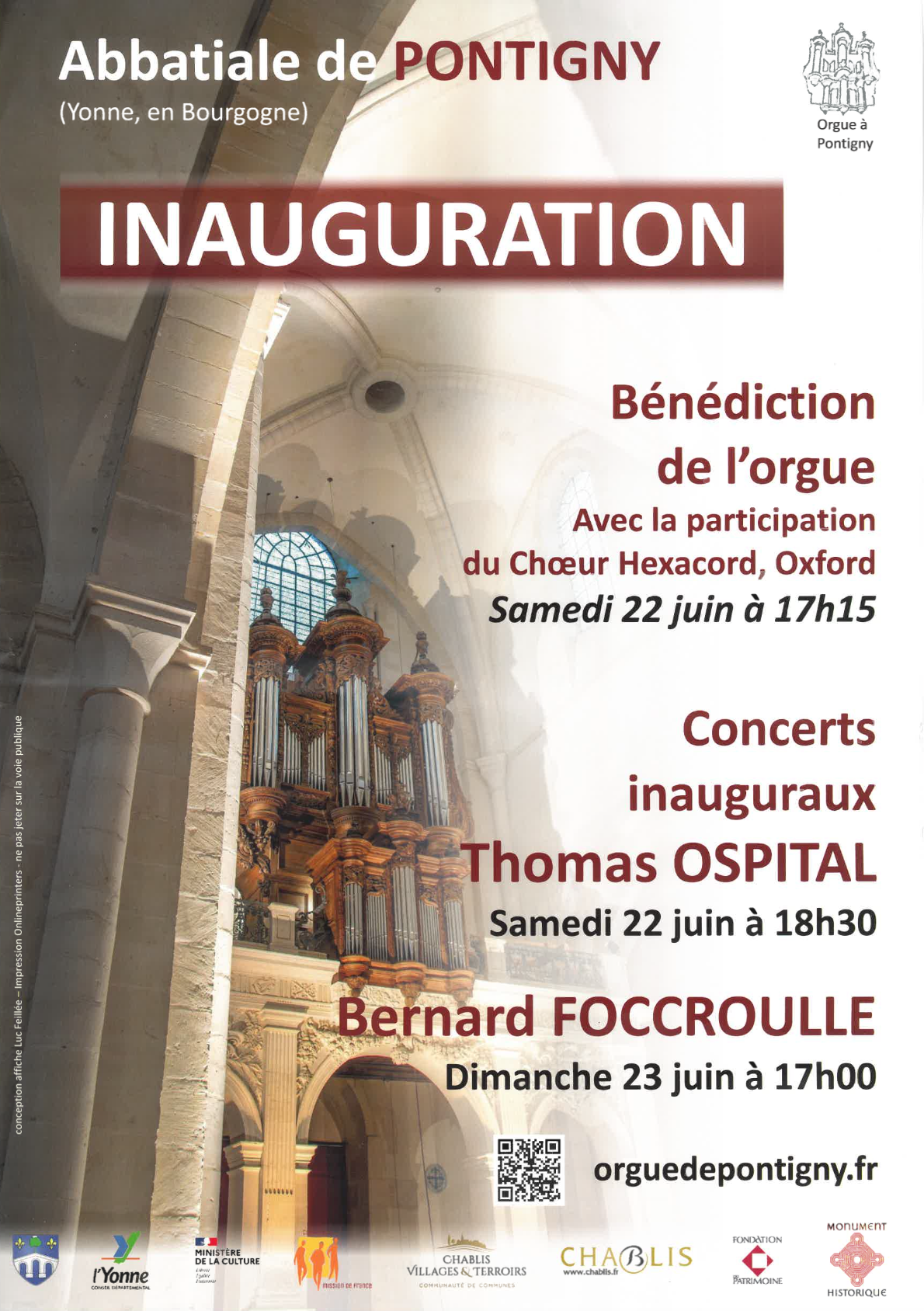 Inauguration Orgue Pontigny 22-23juin