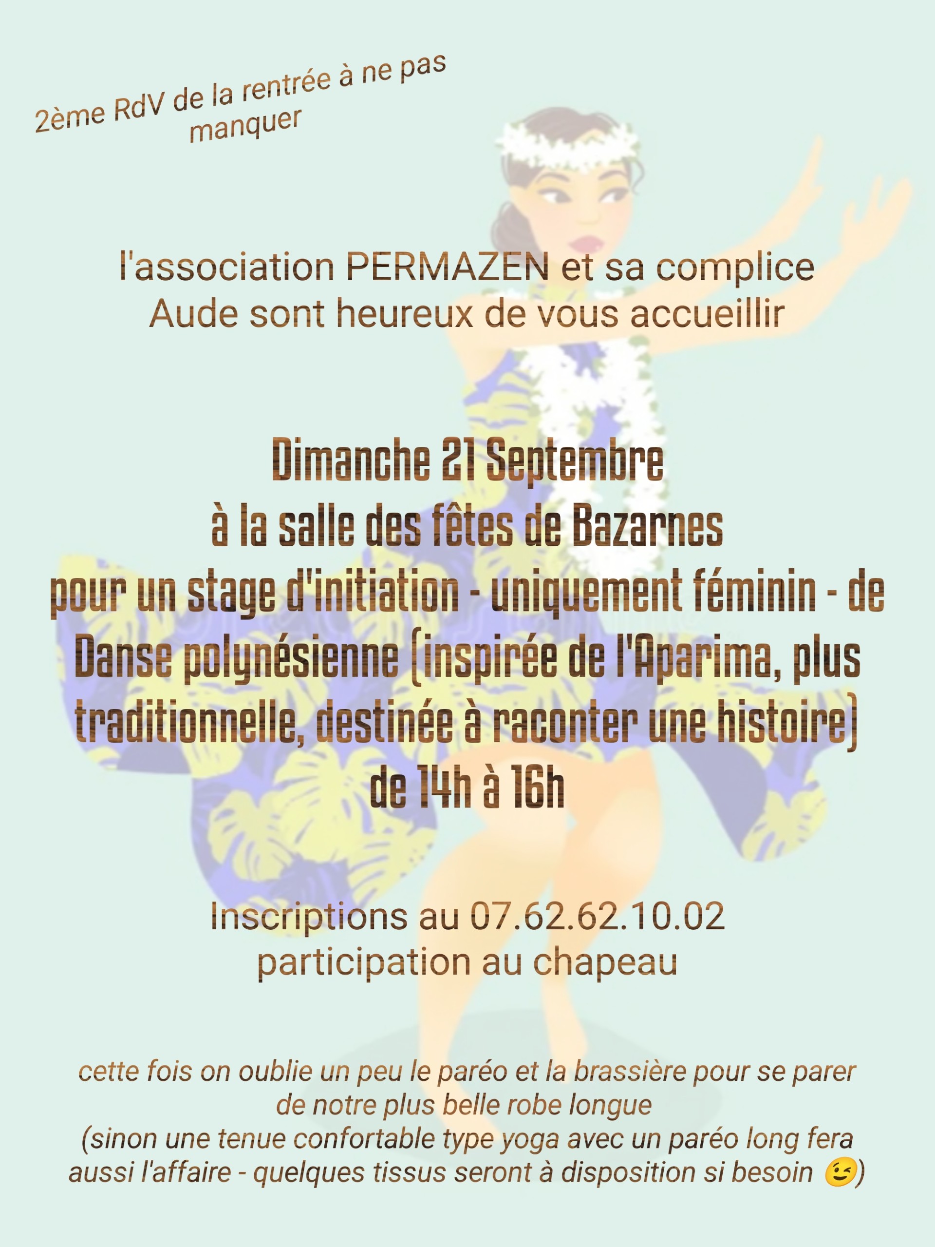 Initiation danse polynésienne 21 septembre