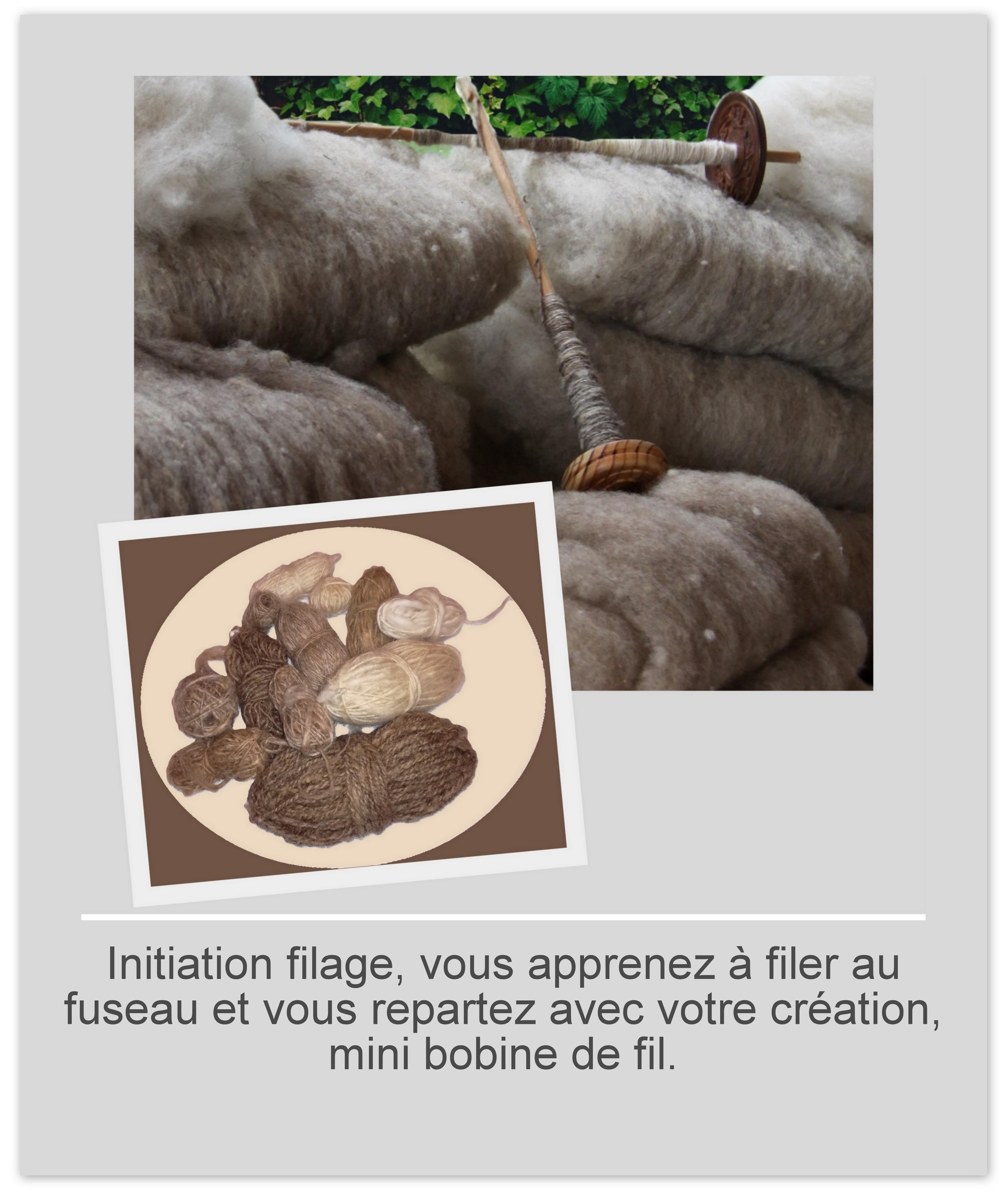 Initiation filage au fuseau adultes 3h