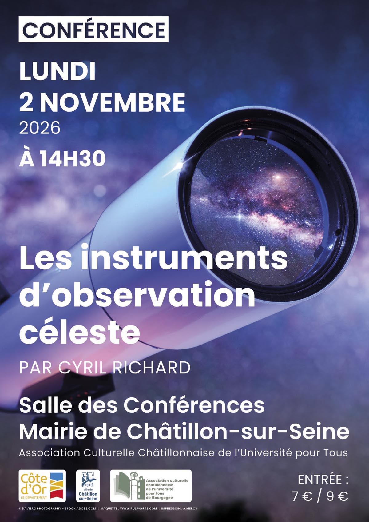 Conférence "Les instruments d'observation céleste"