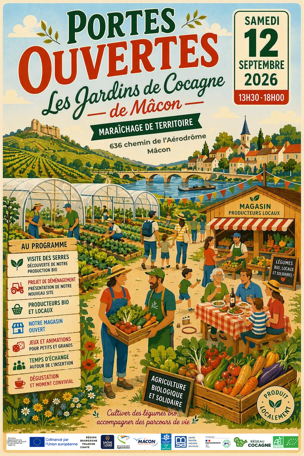Portes ouvertes 2026 Jardins de Cocagne de Mâcon