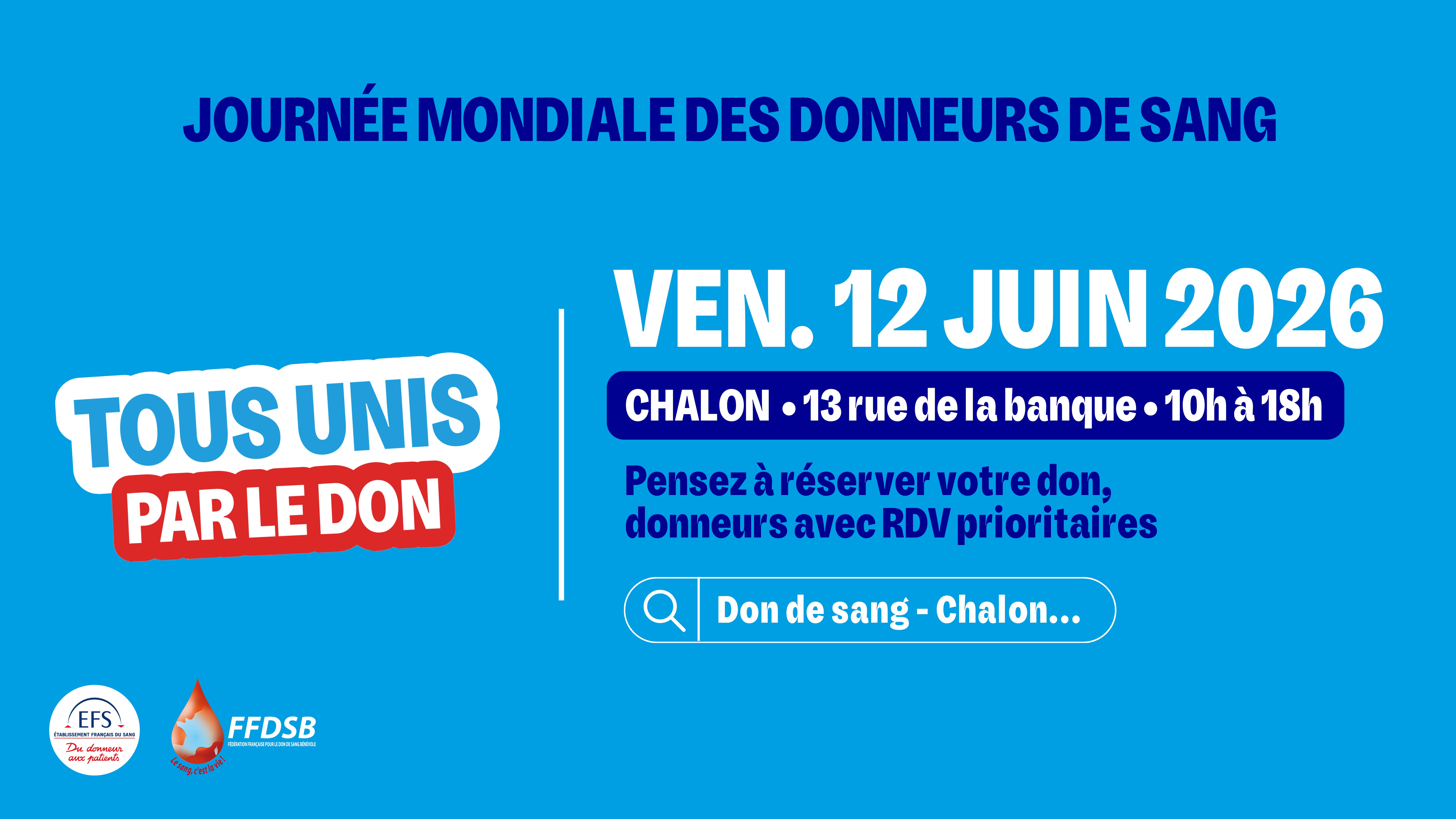 Journée Mondiale des Donneurs de Sang / Collecte événementielle