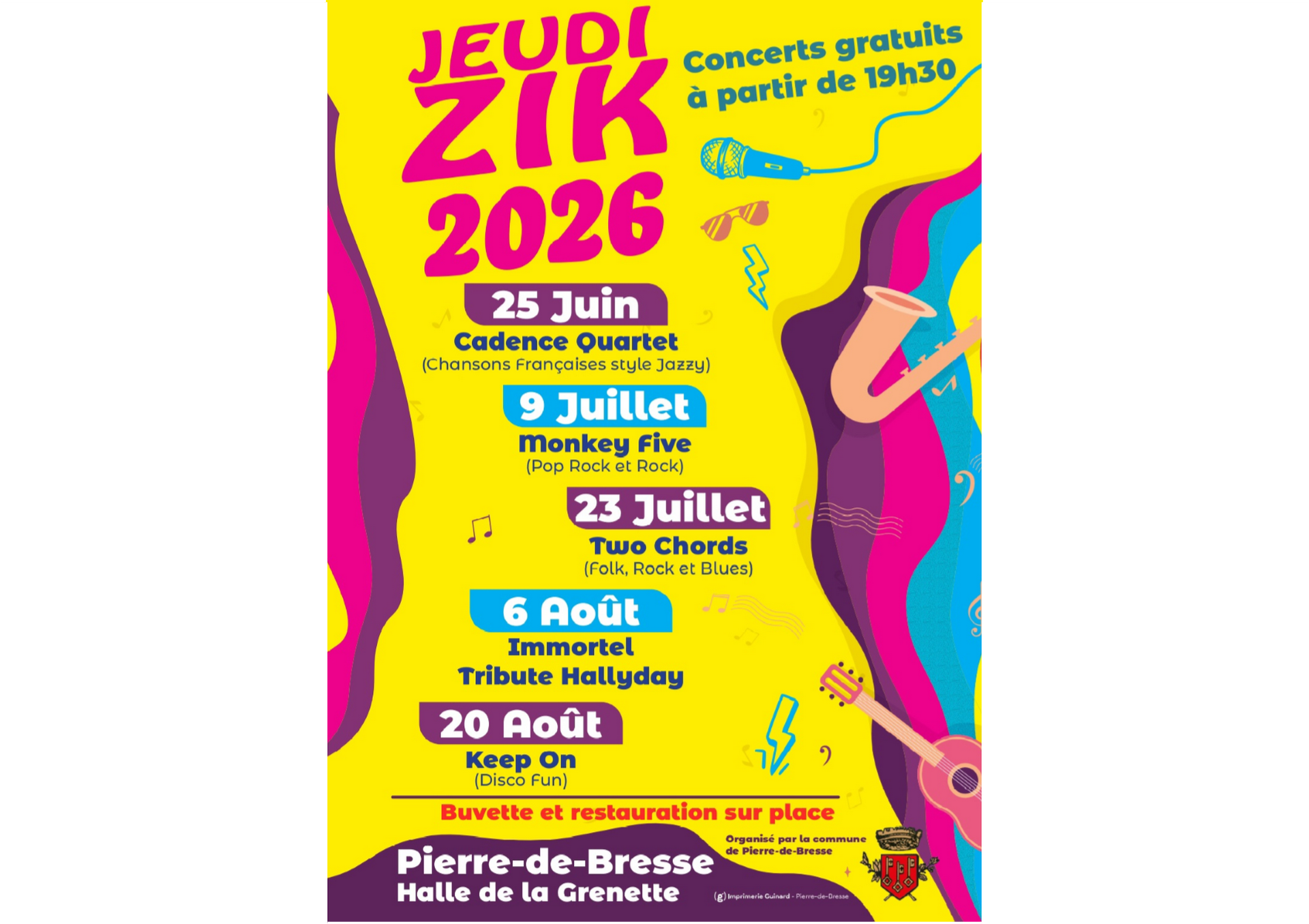 Concerts Jeudis Zik 2026