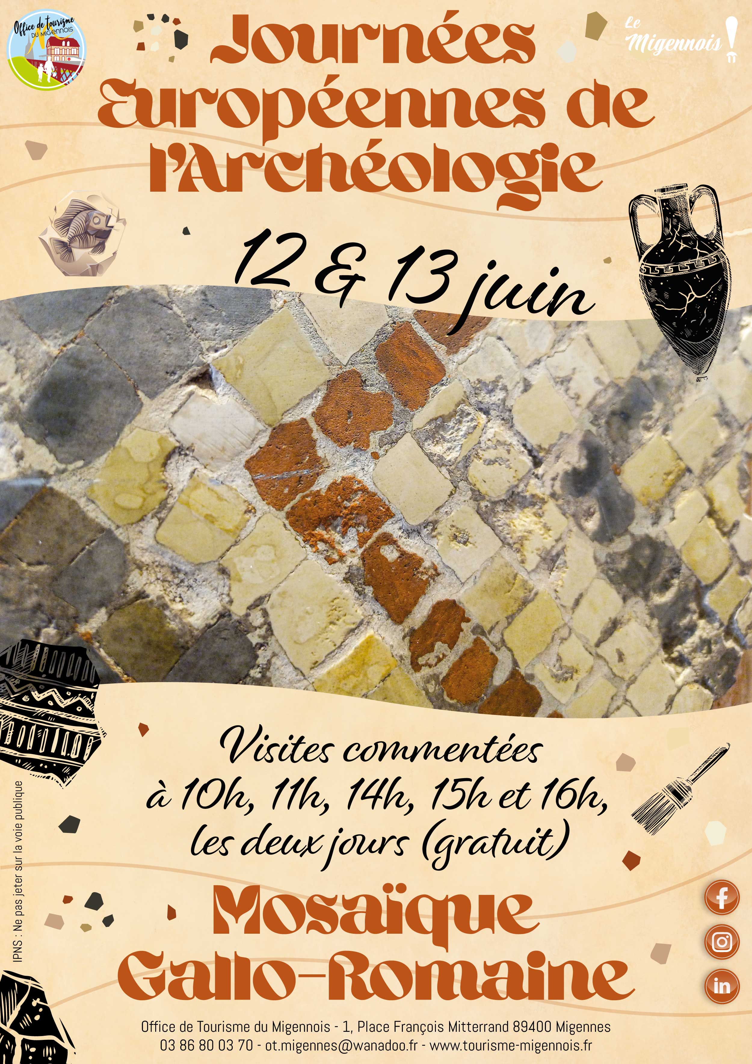 Journées Européennes de l'Archéologie - Mosaïque Gallo-Romaine — visuel événement