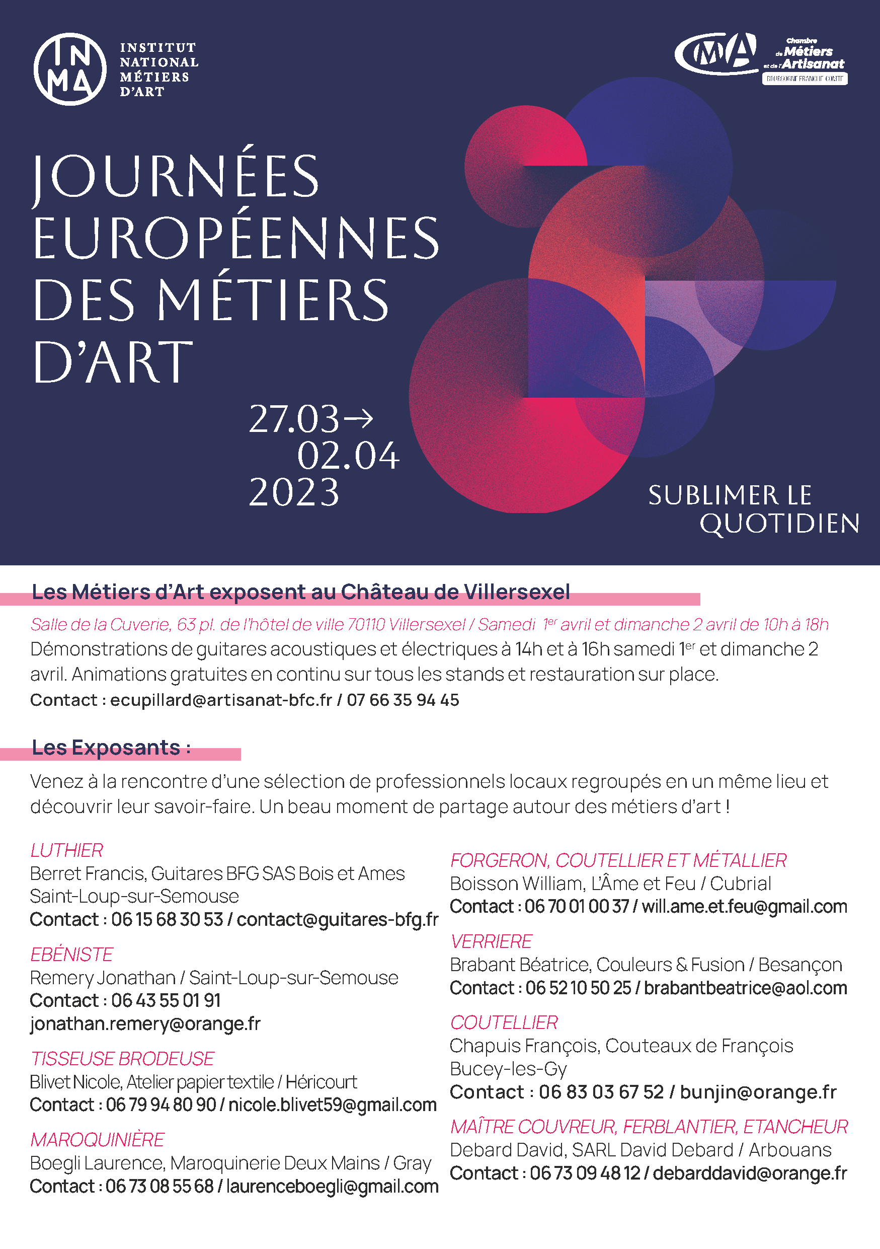 Journées européennes des métiers d'art VILLERSEXEL 01 et 02 avril_Page_1
