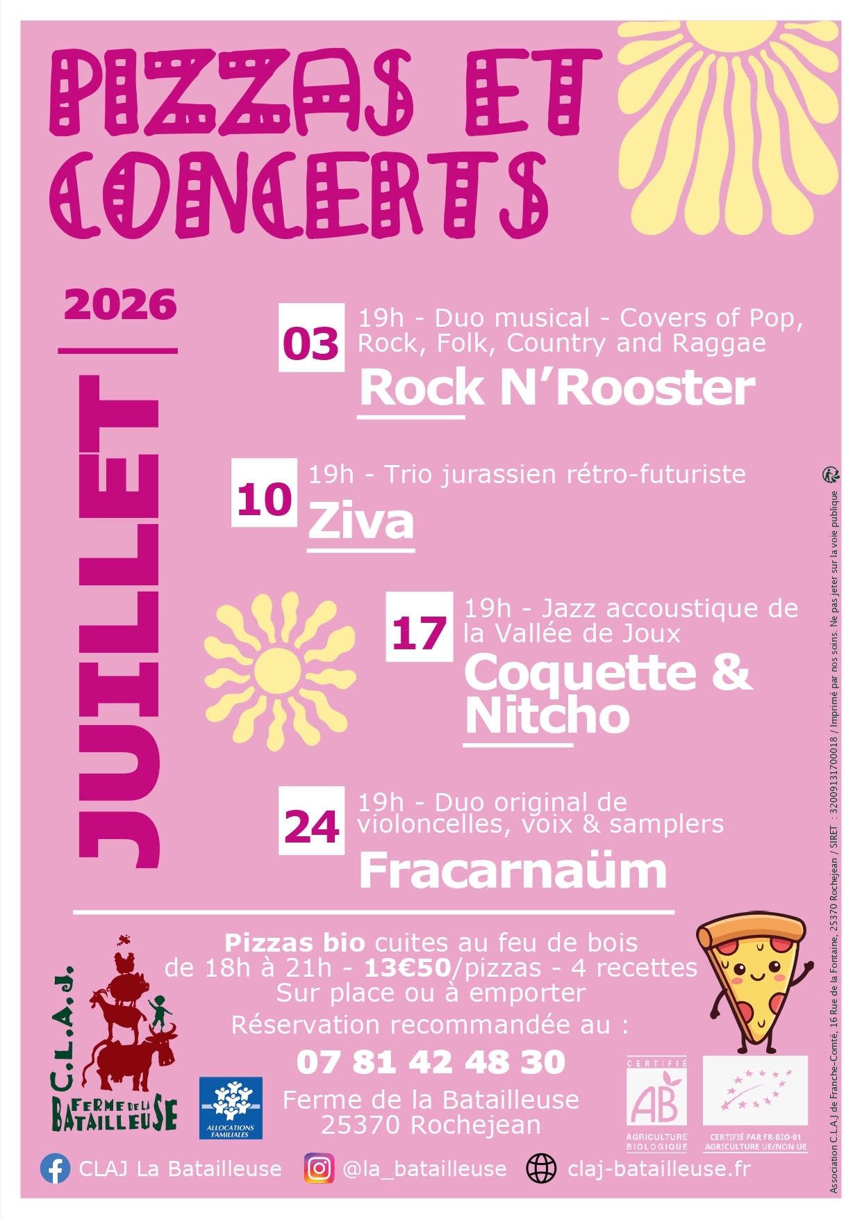 Pizzas & Concert - Rock N'Rooster