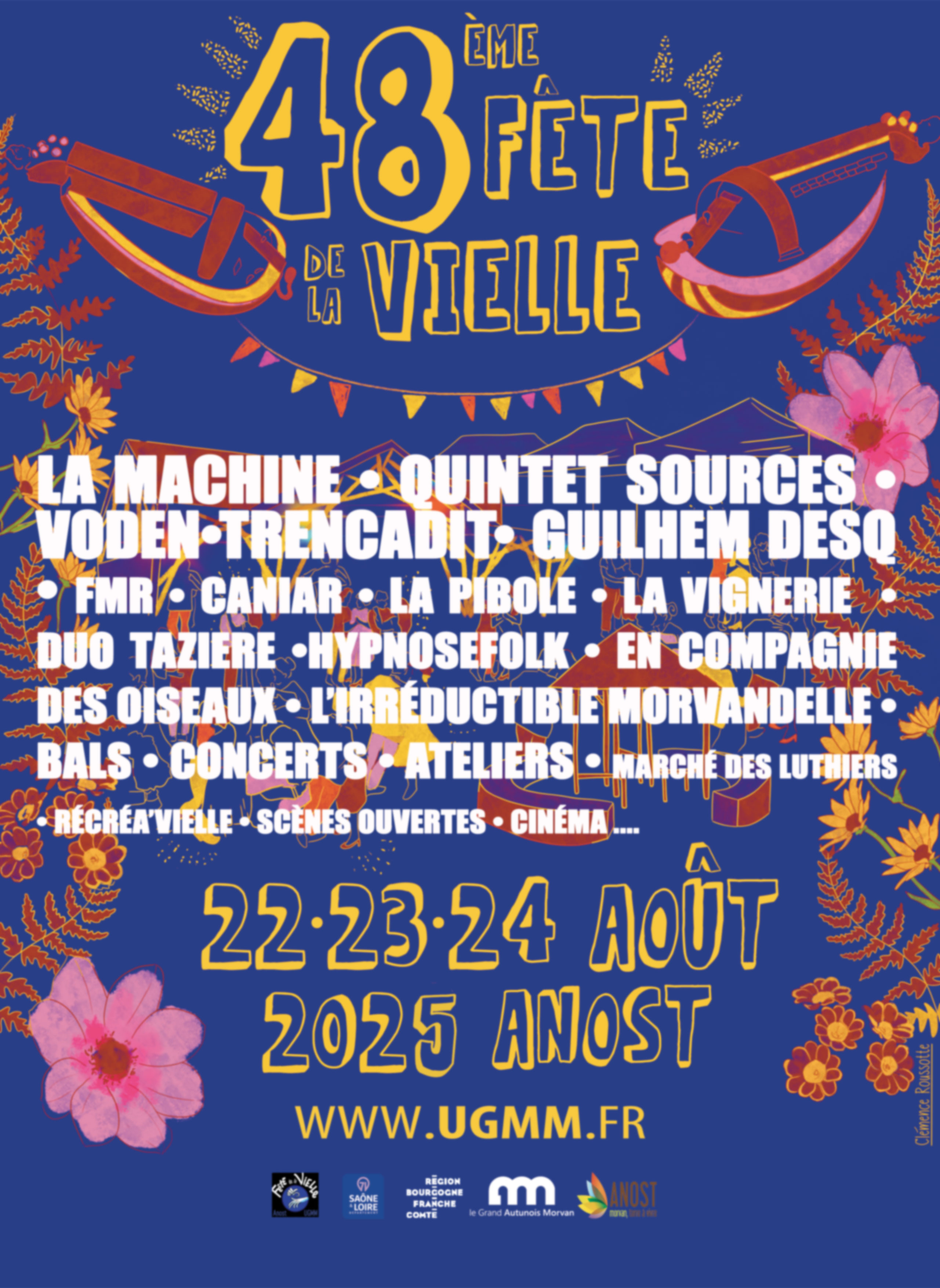 Liner affiche programmation 48è Fête de la Vielle