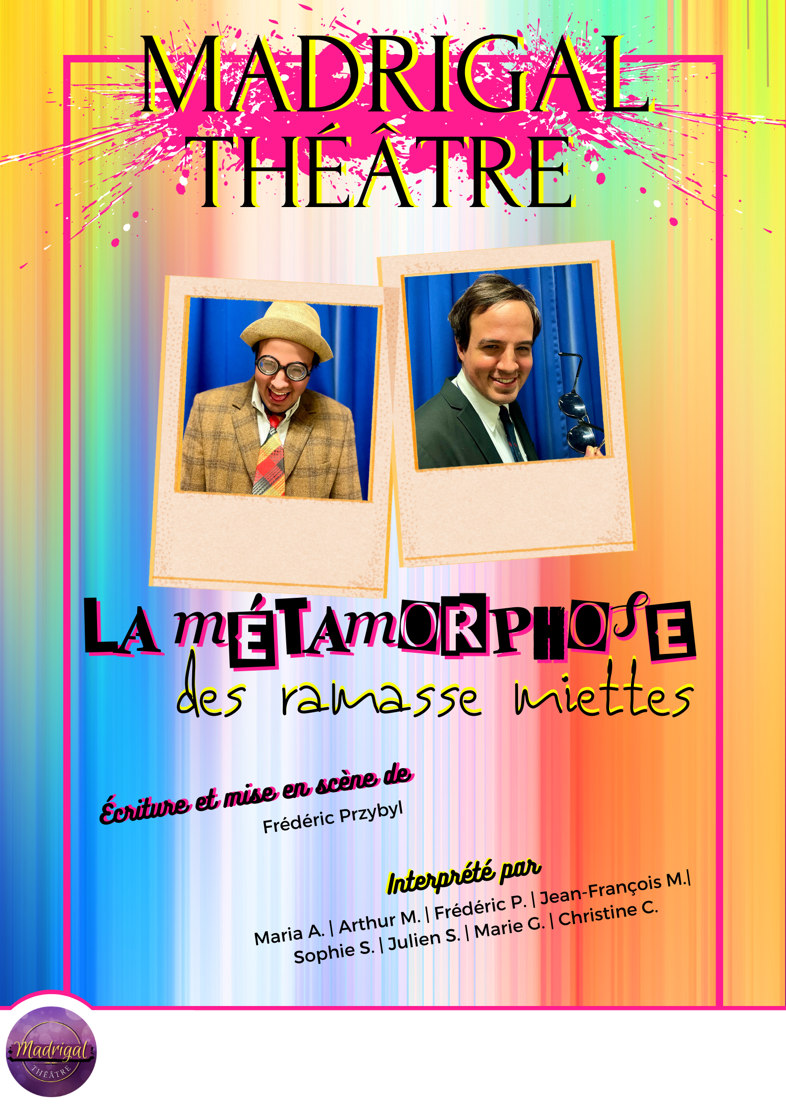 affiche_metamorphose_ramasse_miettes_comedie_troupe_madrigaal_theatre
