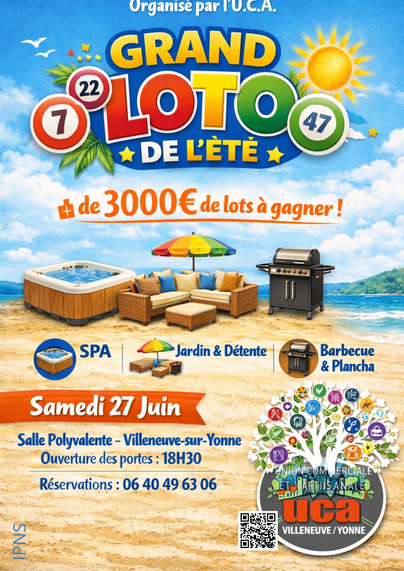 Grand Loto de l'été de l'Union Commerciale et Artisanale de Villeneuve-sur-Yonne